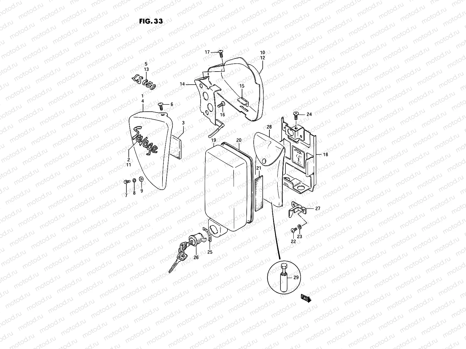 33 - FRAME COVER (MODEL G/J/K/L)