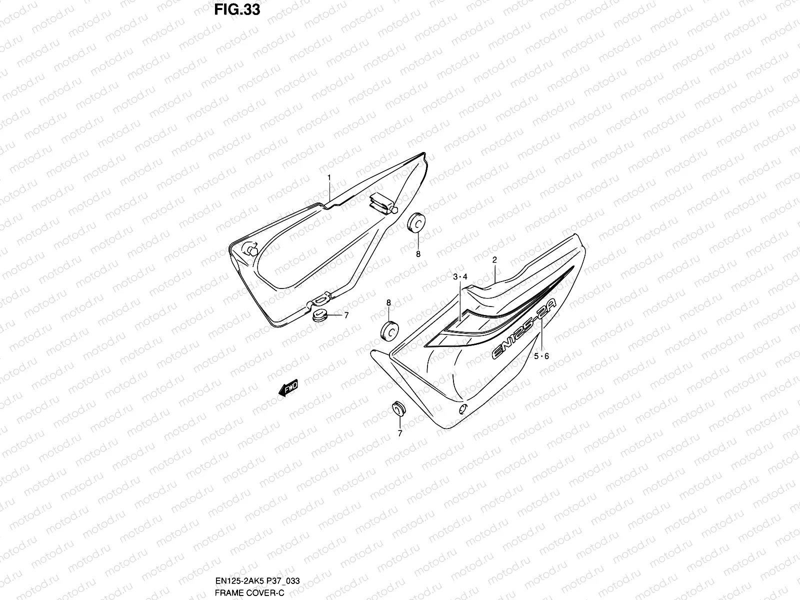 33 - FRAME COVER (MODEL K5/K6)