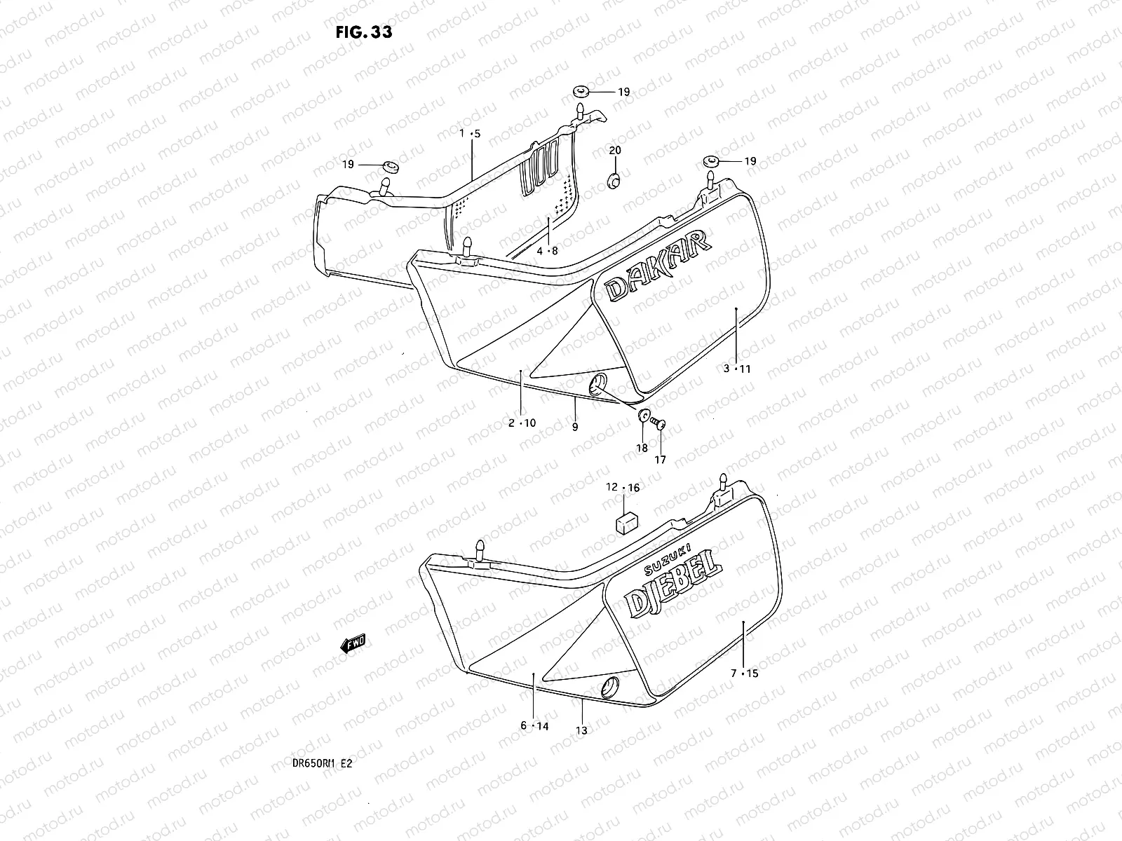 33 - FRAME COVER (MODEL L)