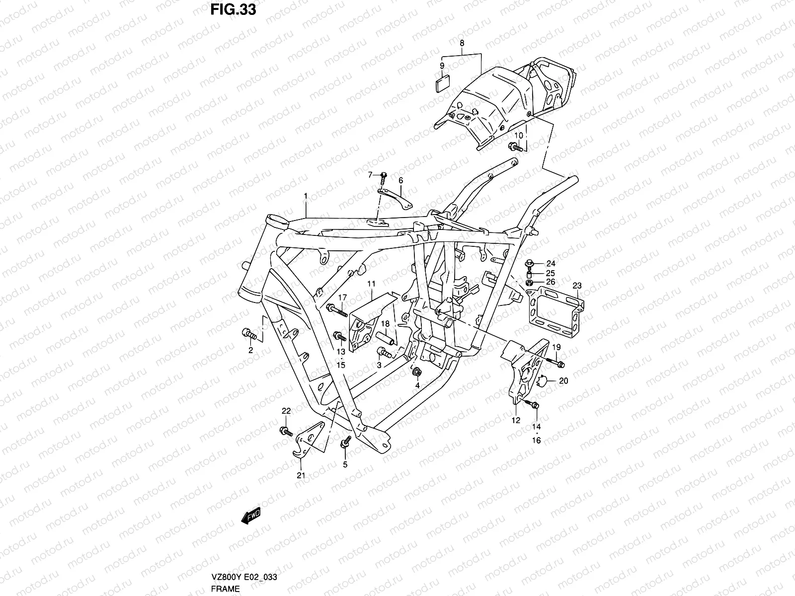 33 - FRAME (MODEL V/W/X/Y)