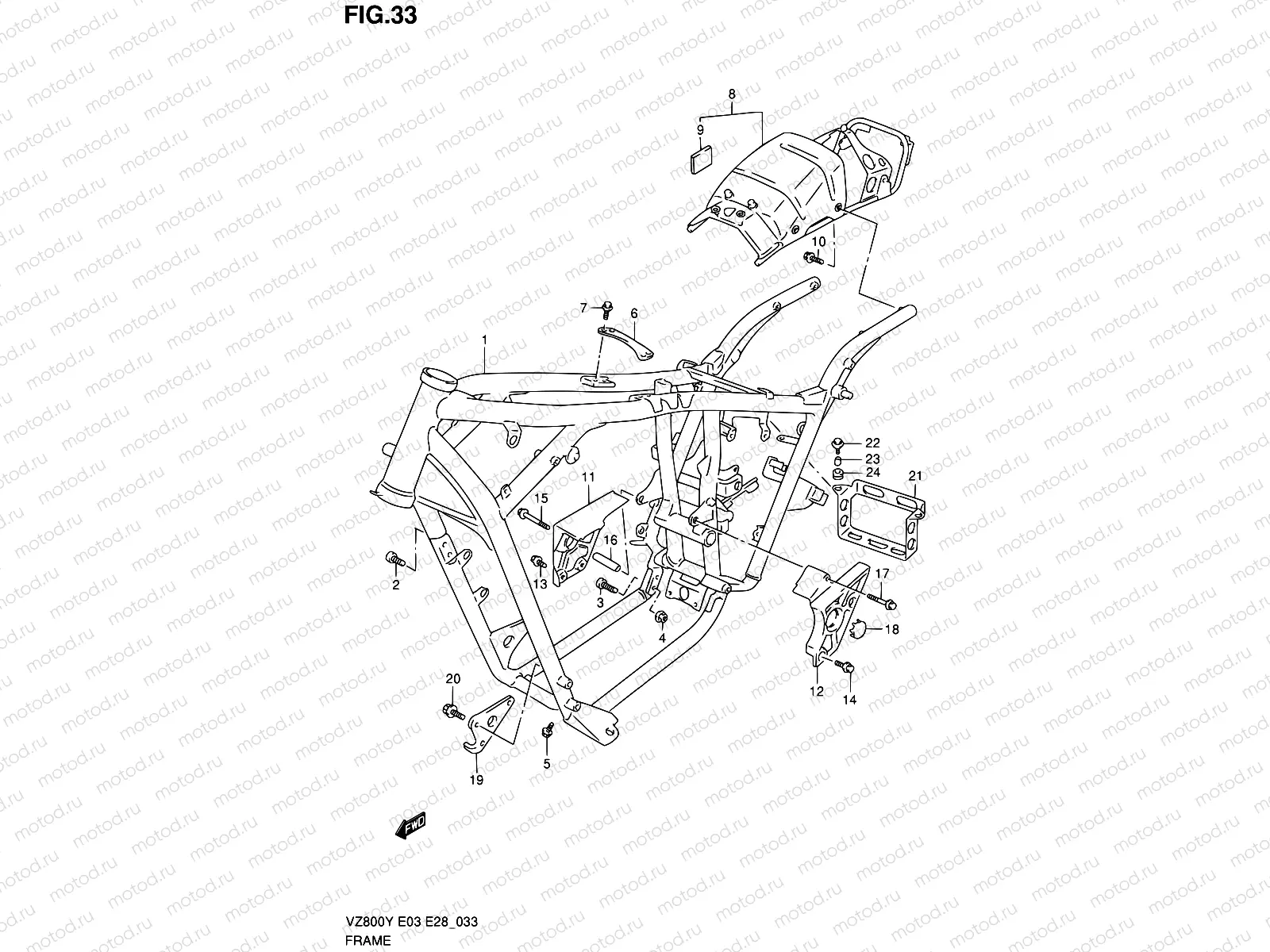 33 - FRAME (MODEL V/W/X/Y)