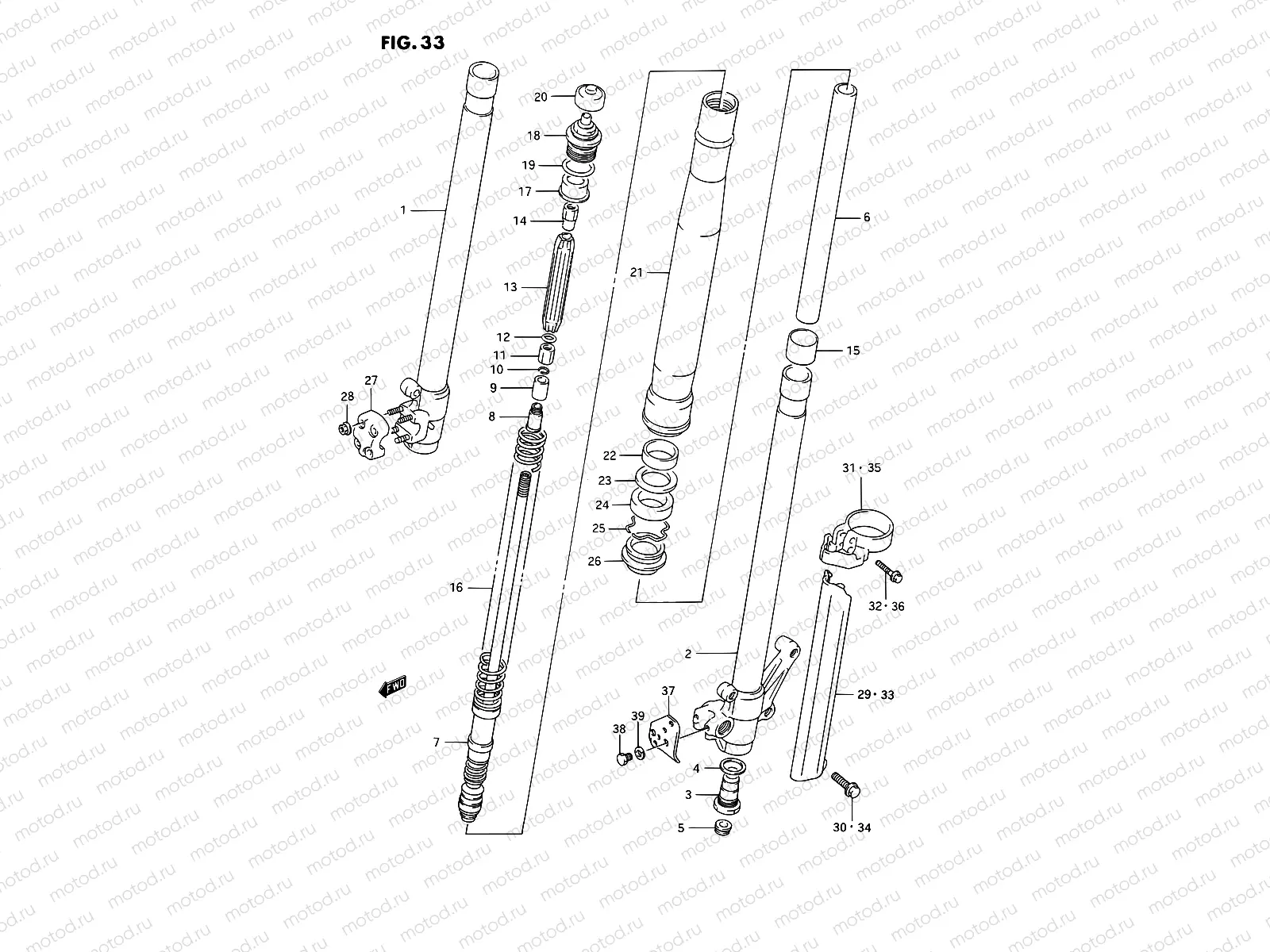 33 - FRONT DAMPER (MODEL K)