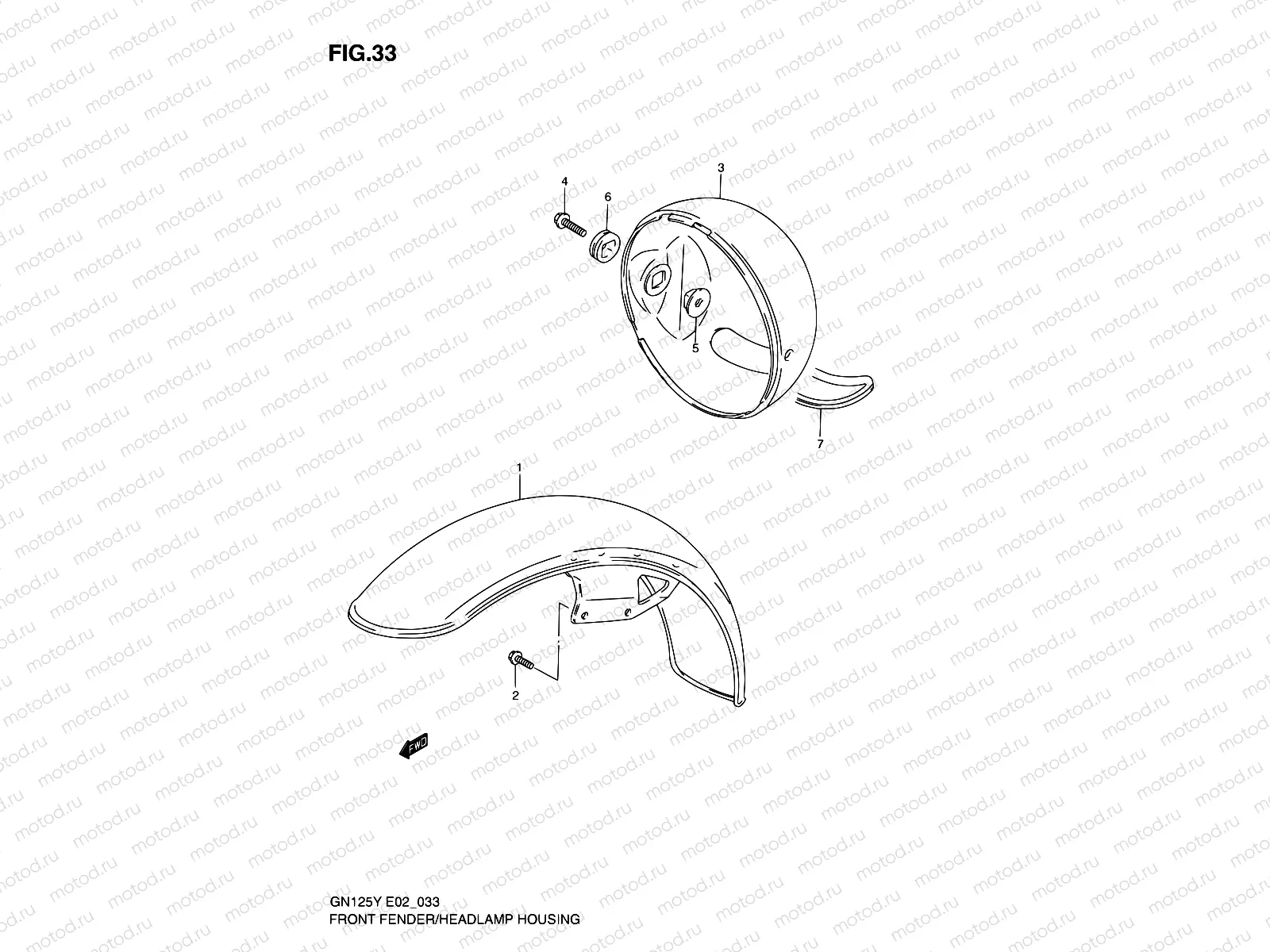 33 - FRONT FENDER - HEADLAMP HOUSING