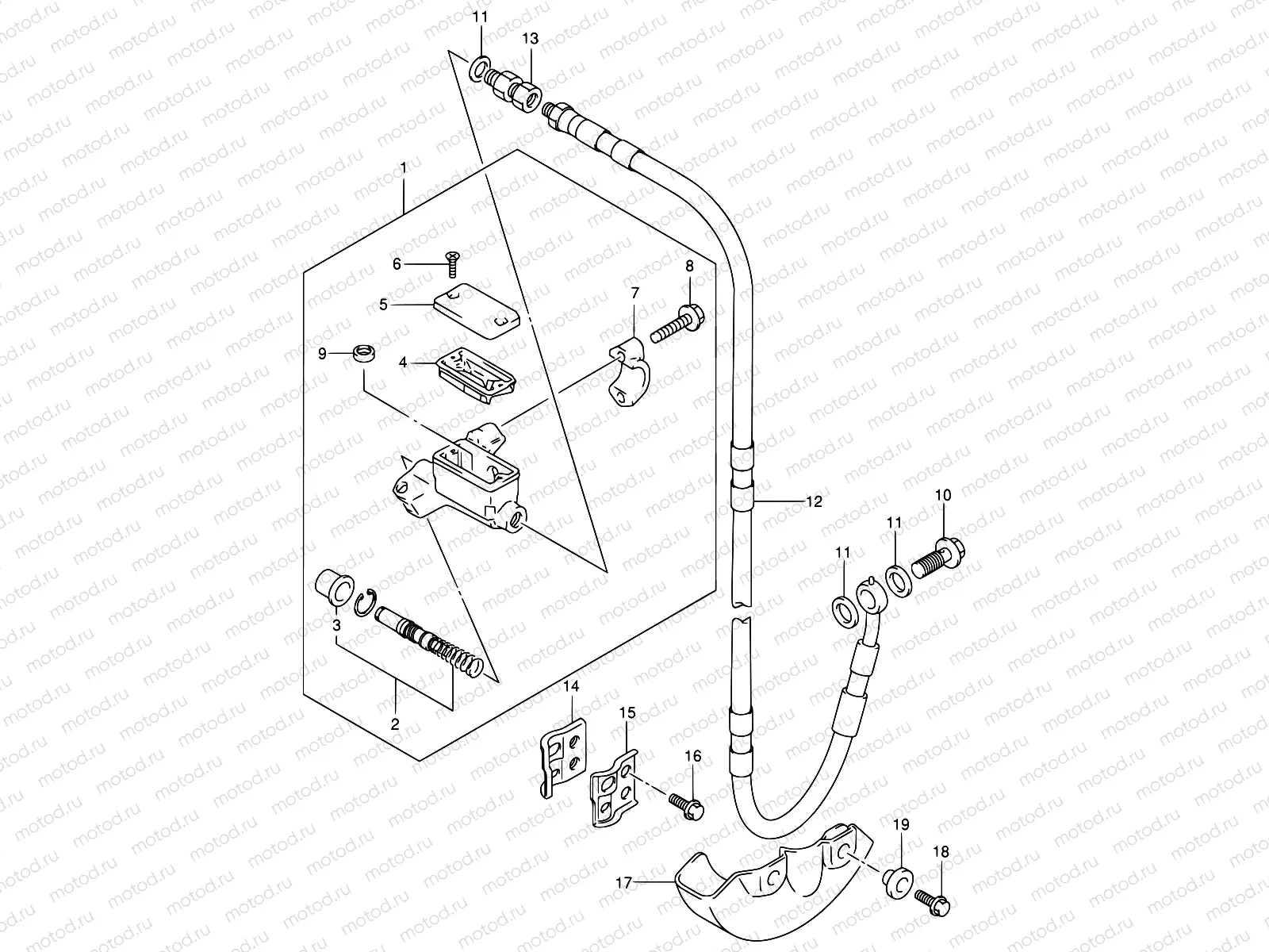 33 - FRONT MASTER CYLINDER (MODEL K2/K3/K4)