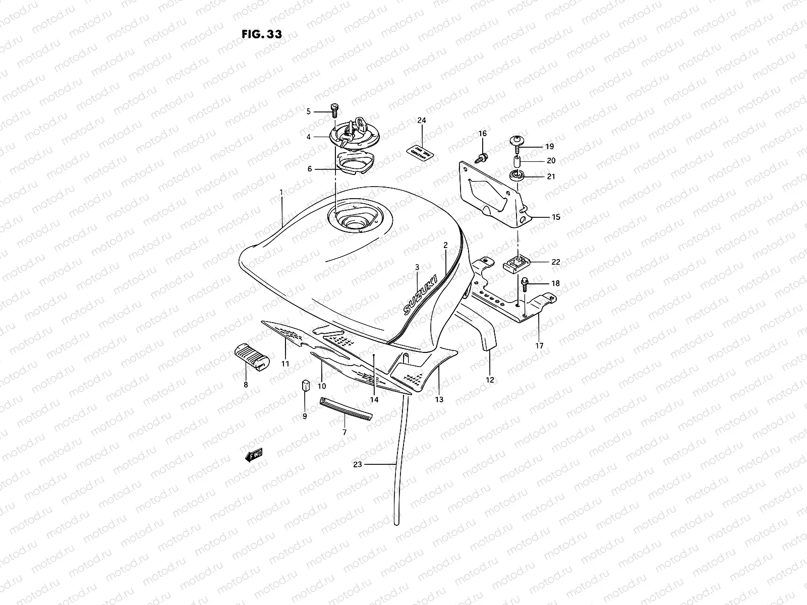 33 - FUEL TANK (GSX1100J)