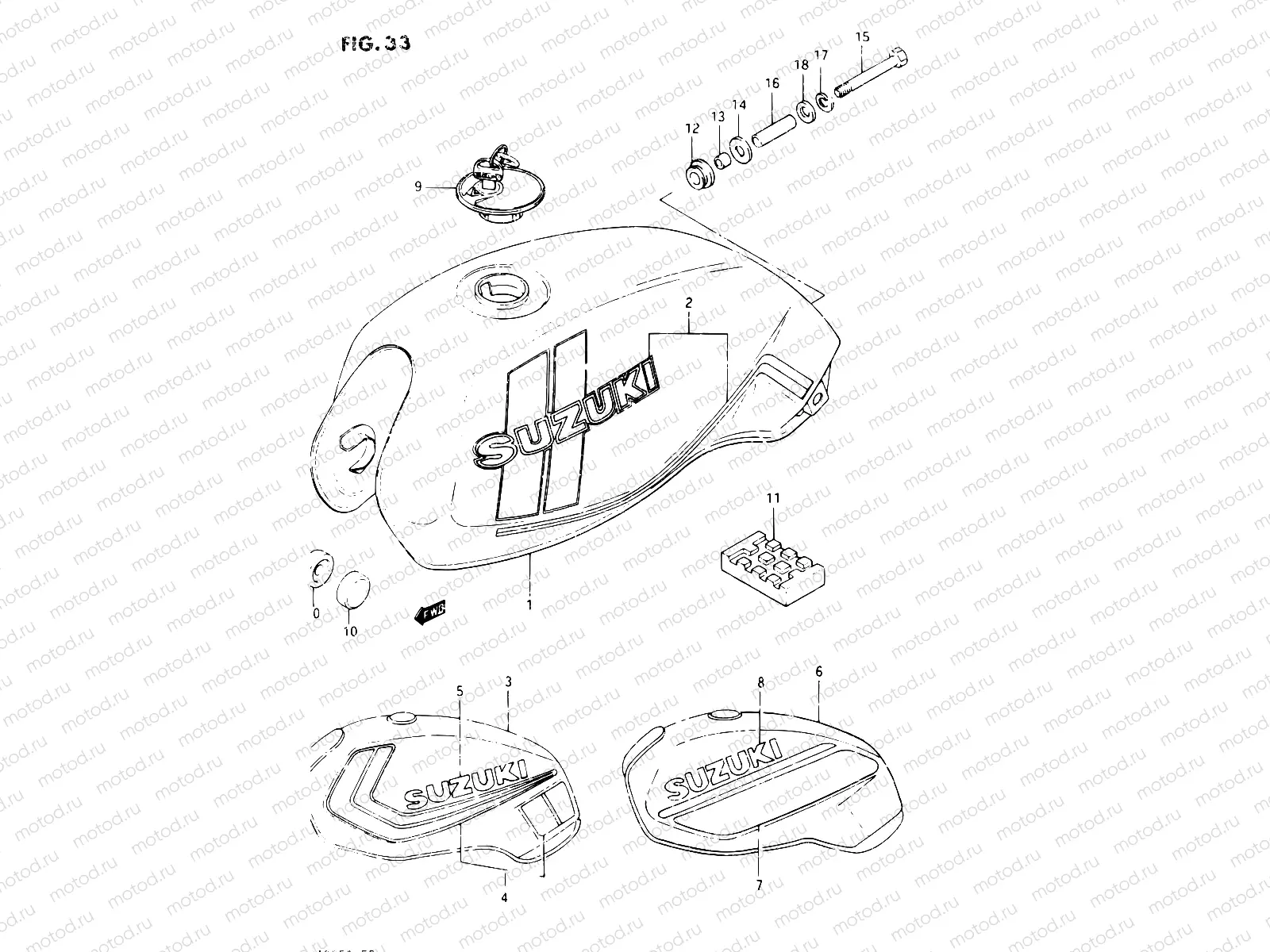 33 - FUEL TANK (GSX400EE/EF/EG)