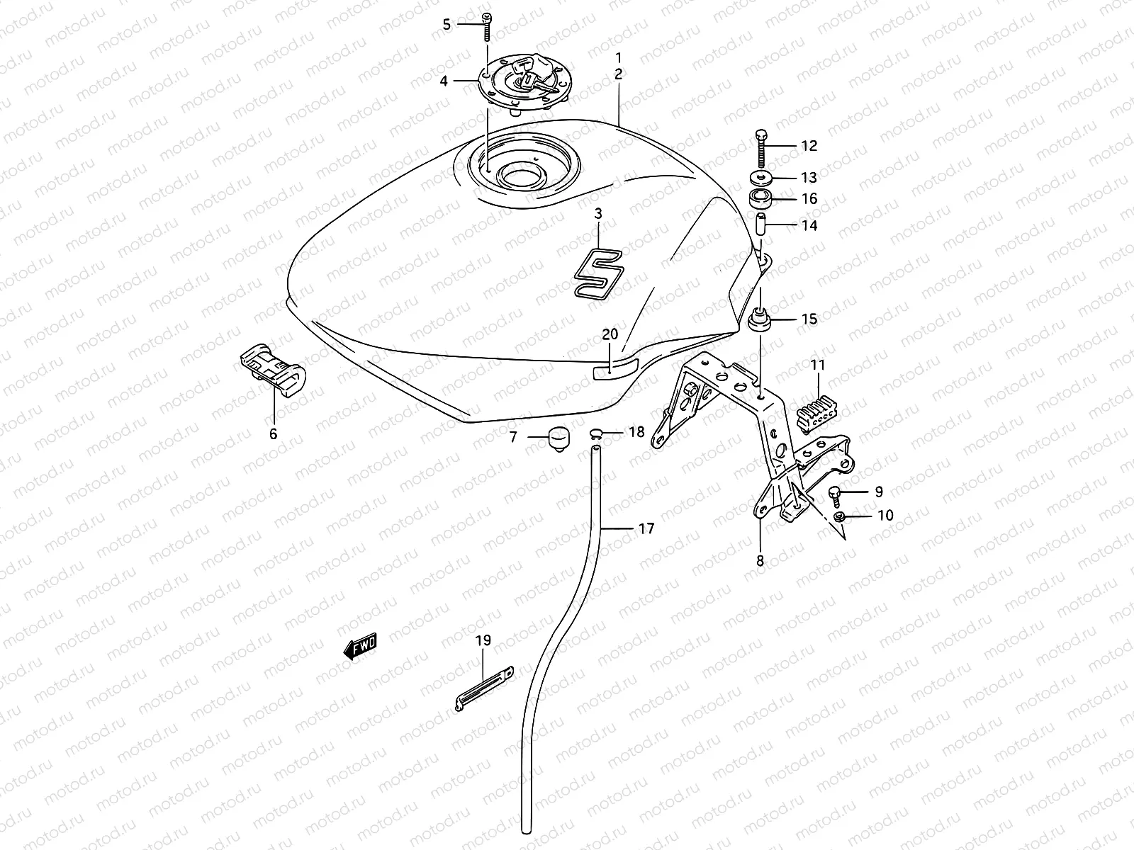 33 - FUEL TANK (MODEL J/K/L)