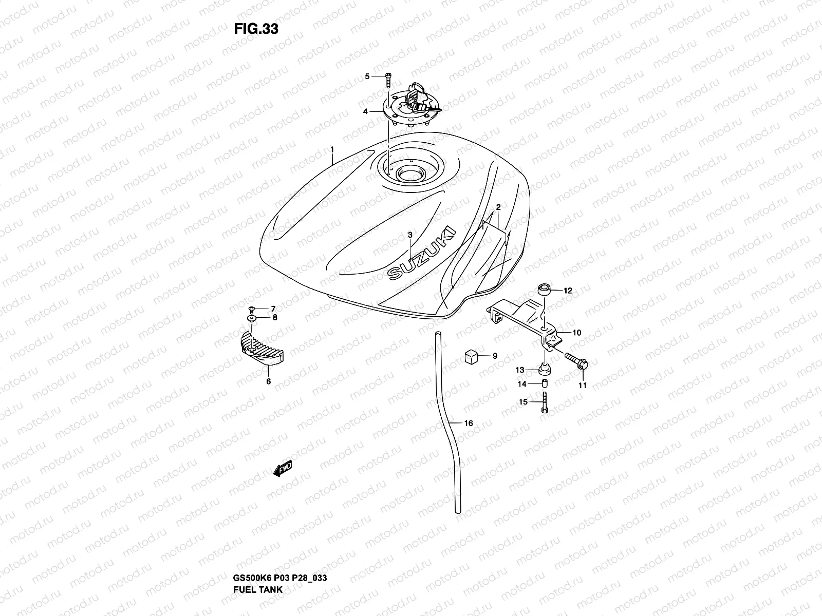 33 - FUEL TANK (MODEL K3)