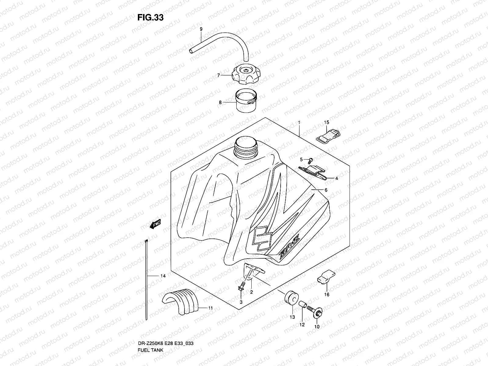 33 - FUEL TANK (MODEL K6)