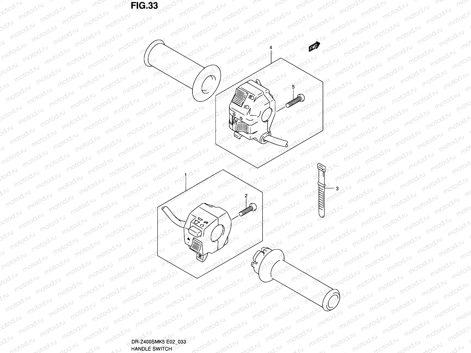 33 - HANDLE SWITCH (MODEL K5/K6)