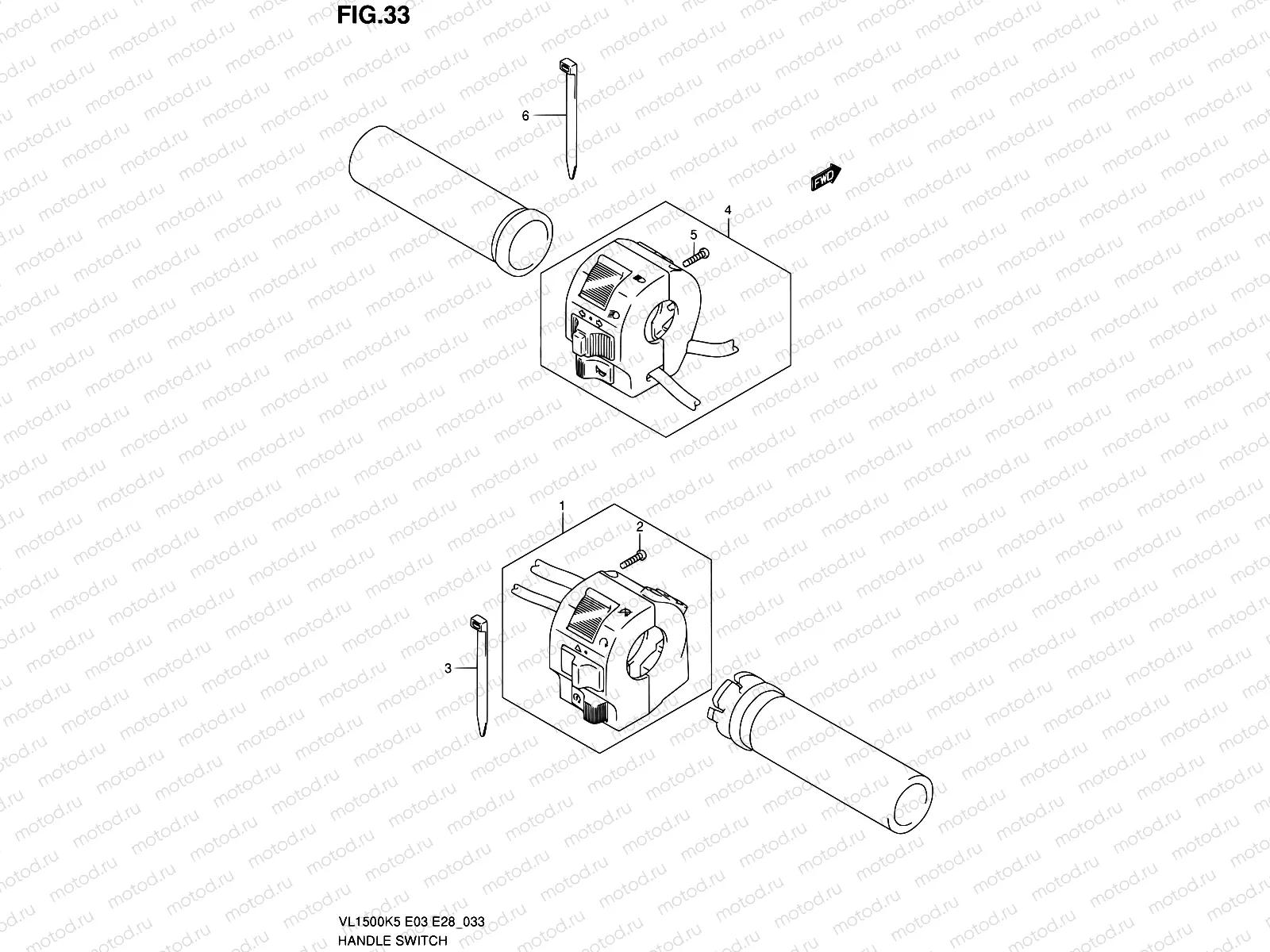 33 - HANDLE SWITCH (MODEL K5/K6)