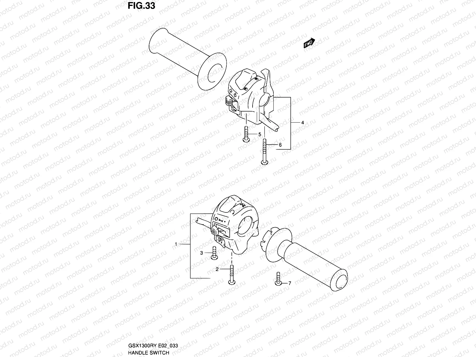 33 - HANDLE SWITCH (MODEL X/Y/K1/K2)