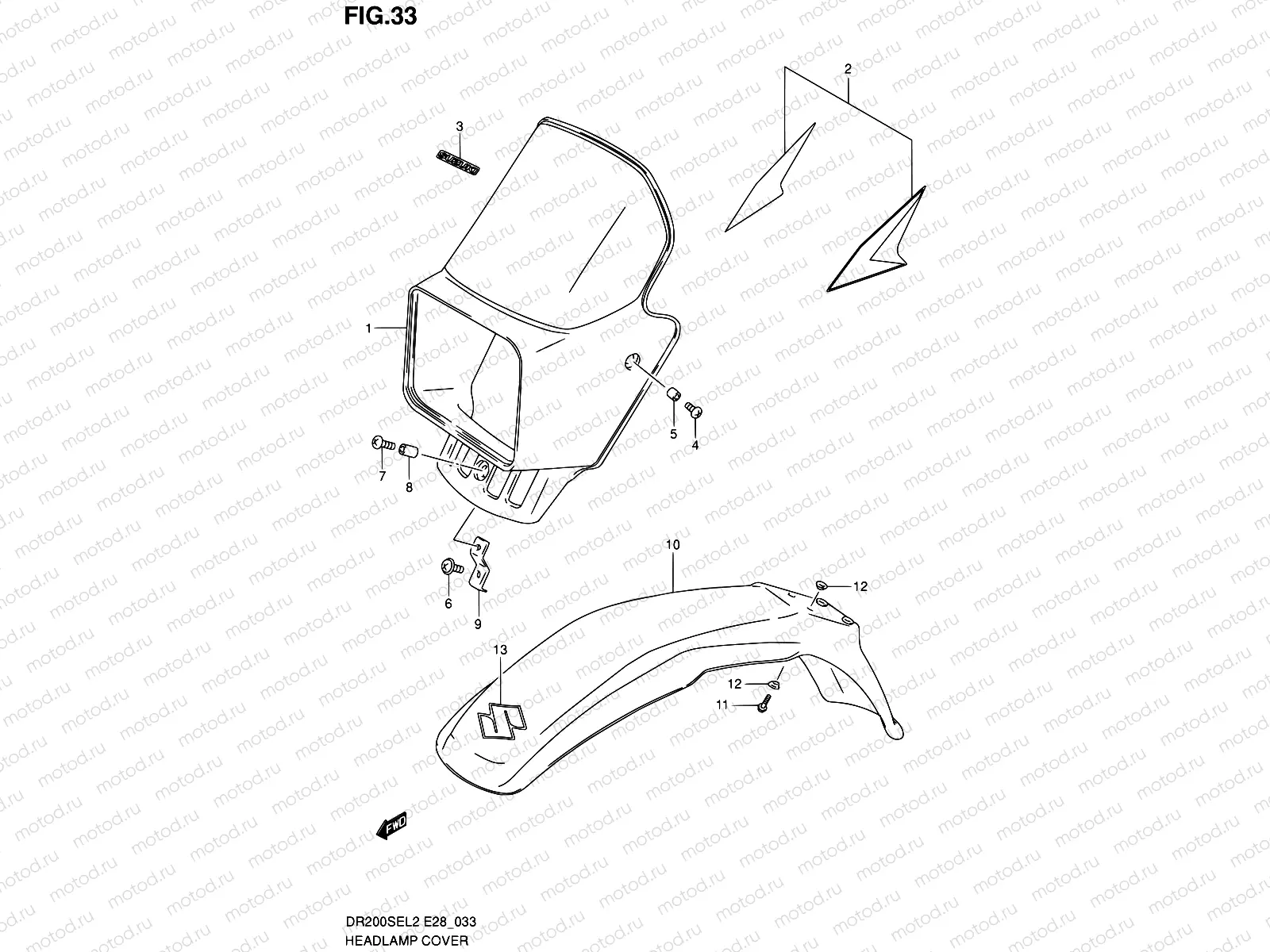 33 - HEADLAMP COVER