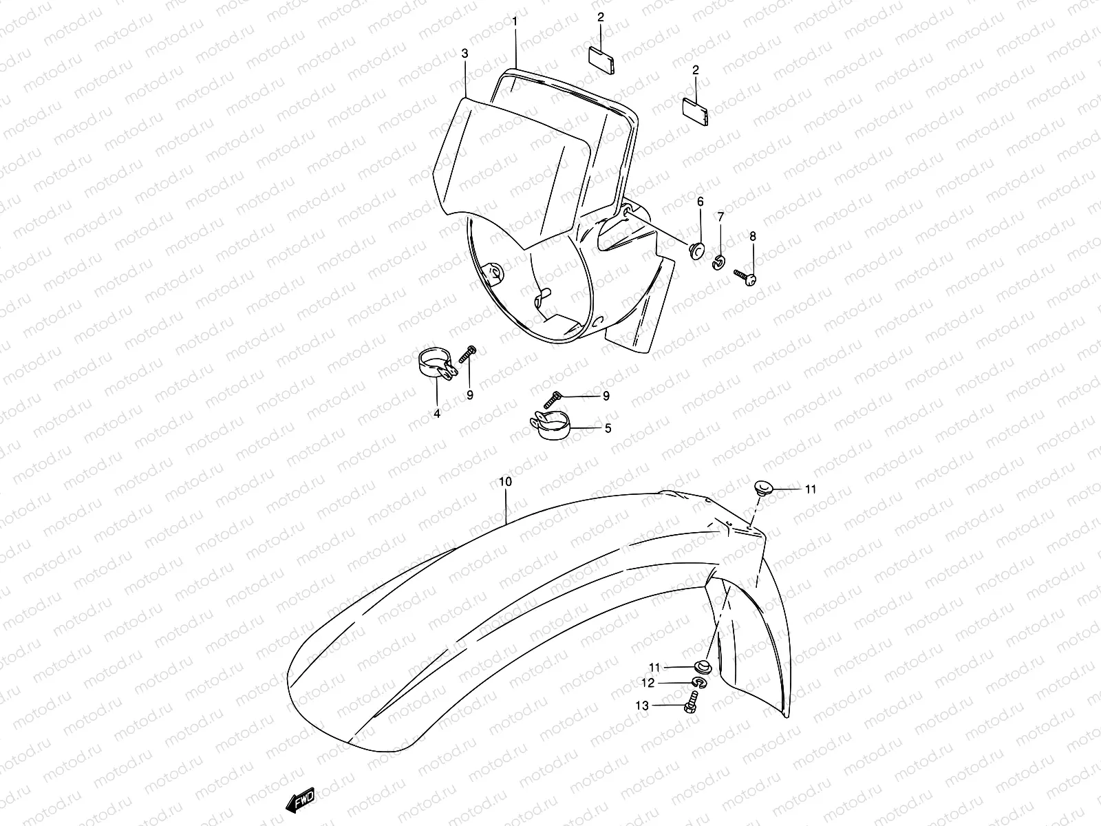 33 - HEADLAMP HOUSING (MODEL D)