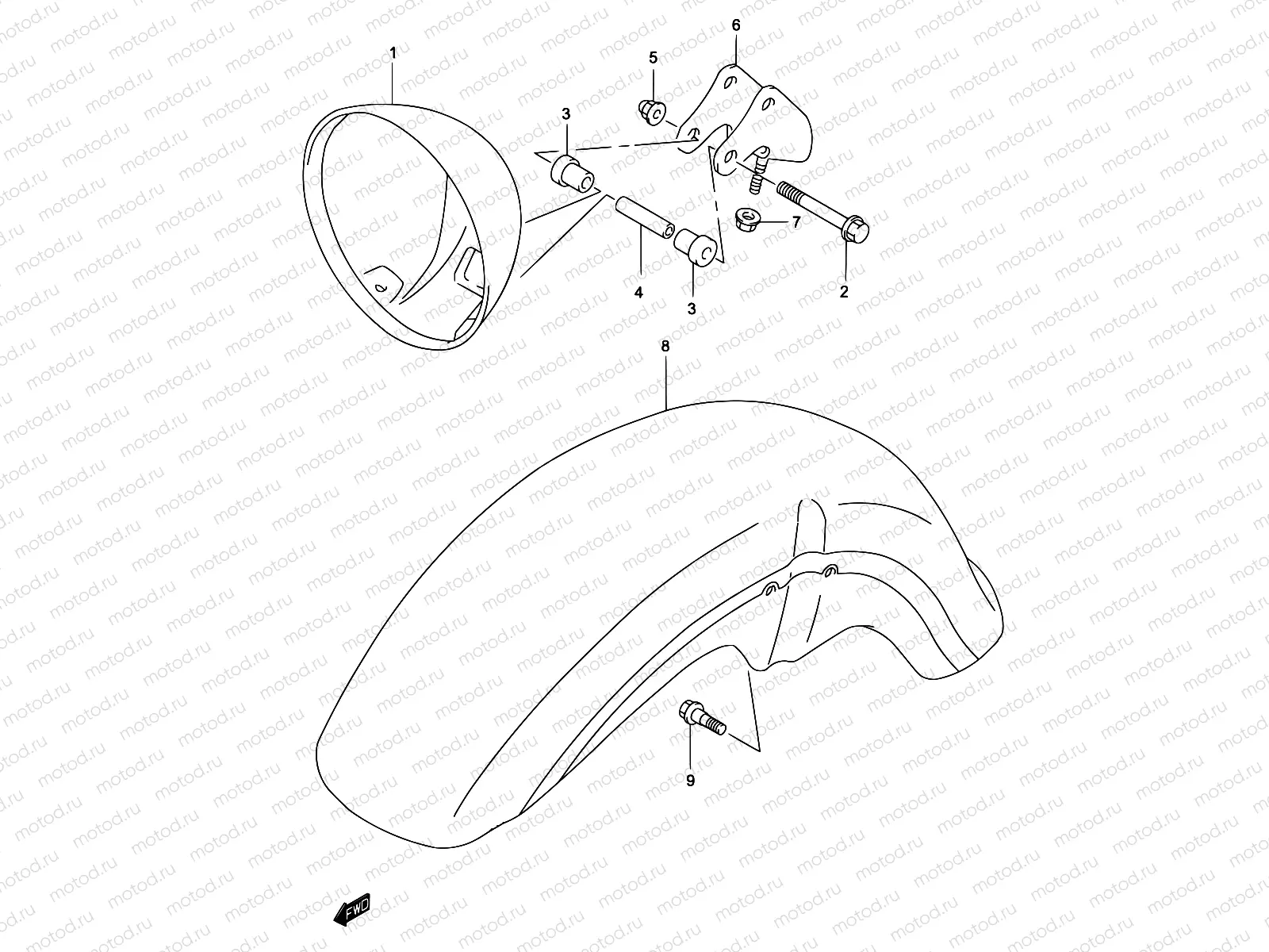 33 - HEADLAMP HOUSING (MODEL K2)