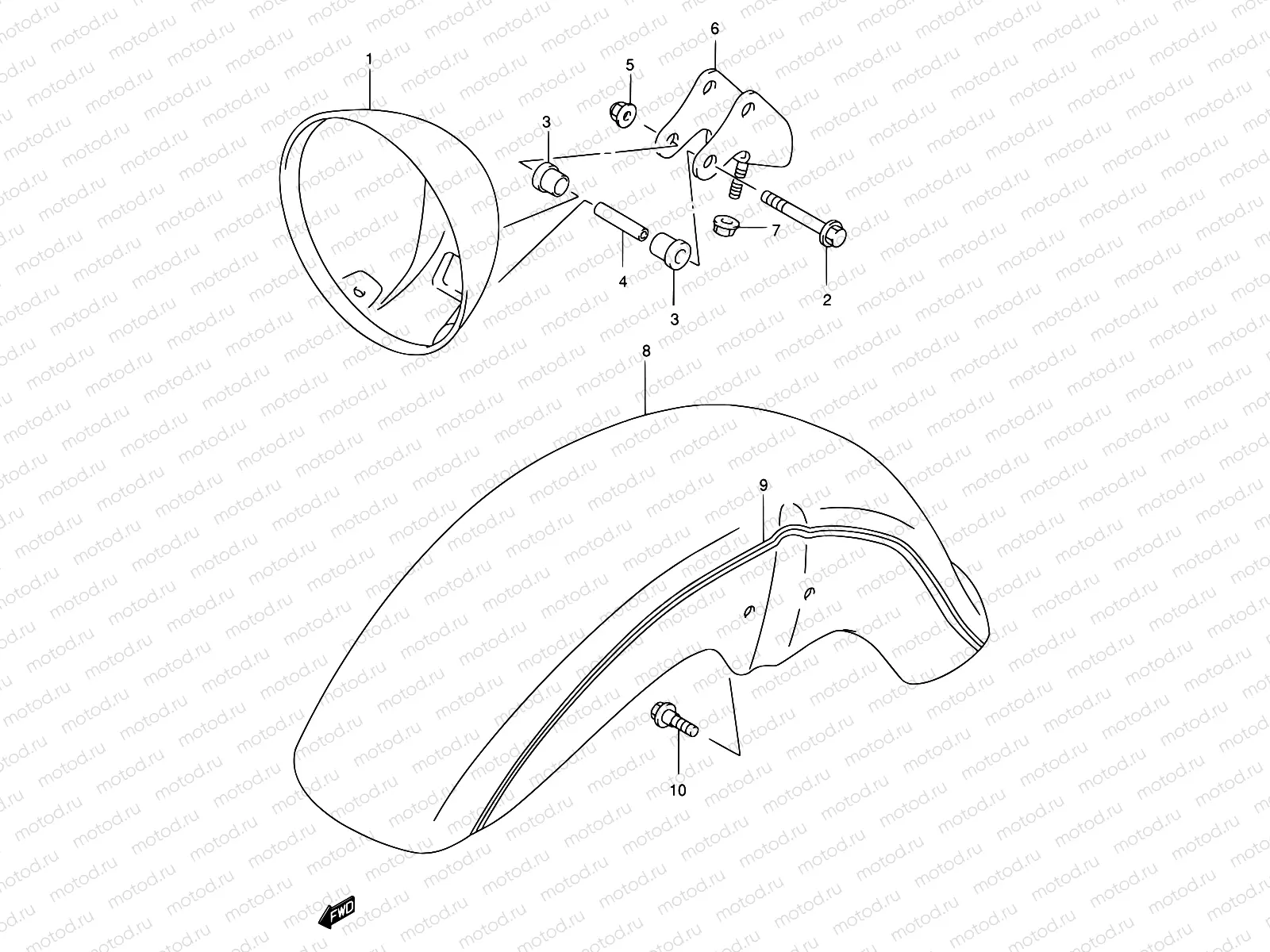 33 - HEADLAMP HOUSING (MODEL X)