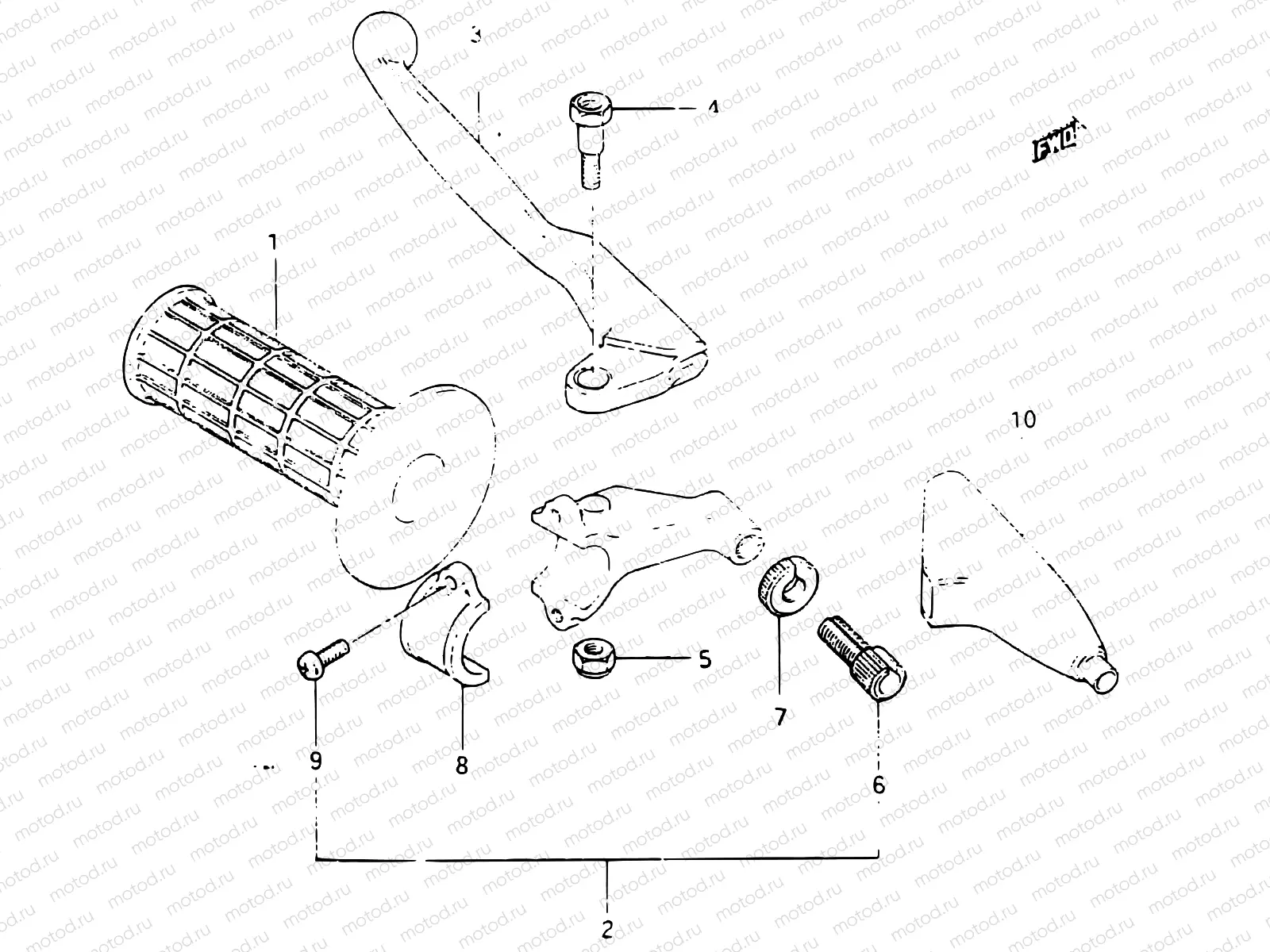 33 - LEFT HANDLE GRIP (MODEL Z)