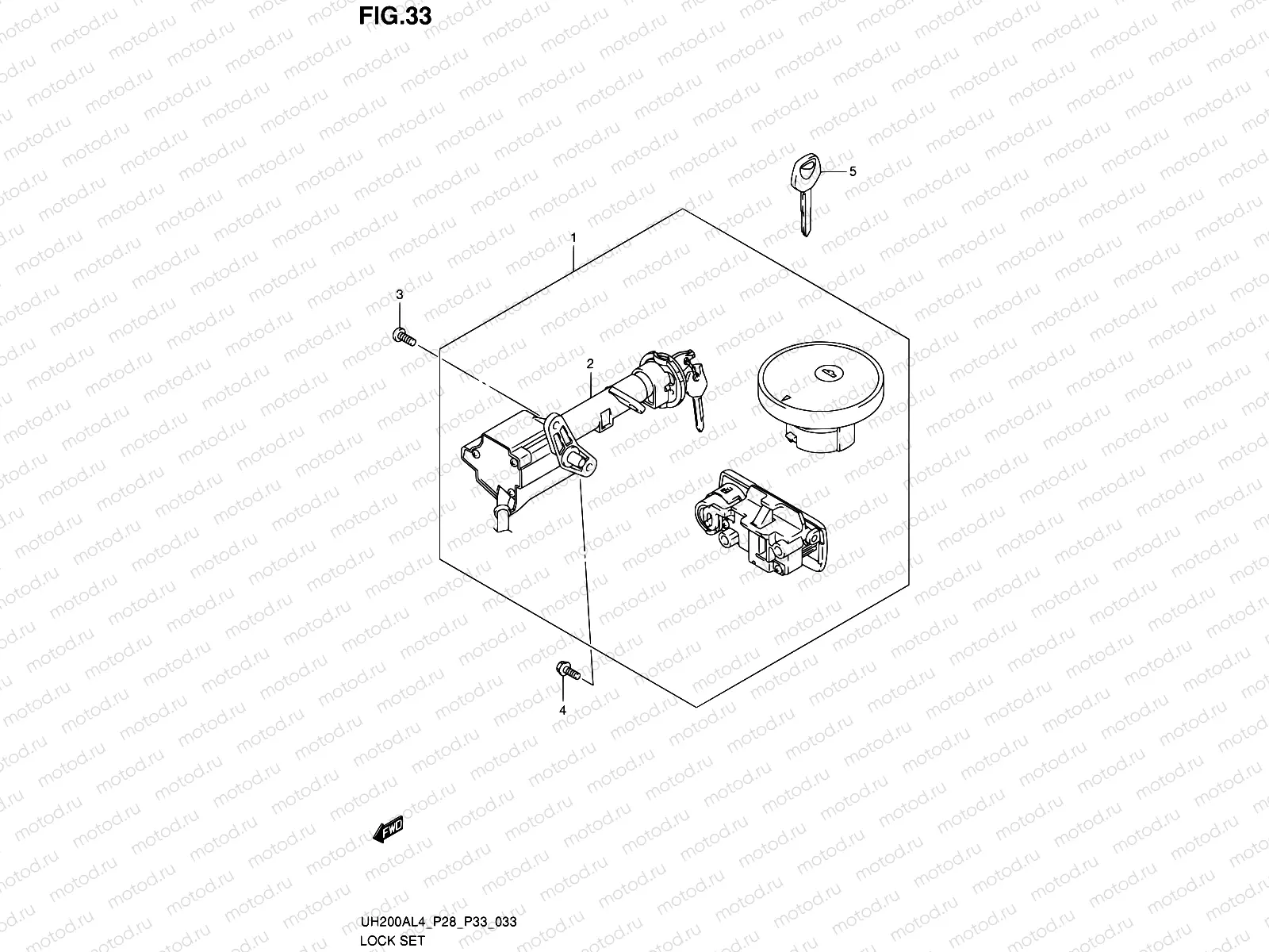 33 - LOCK SET (UH200AL4 P28)