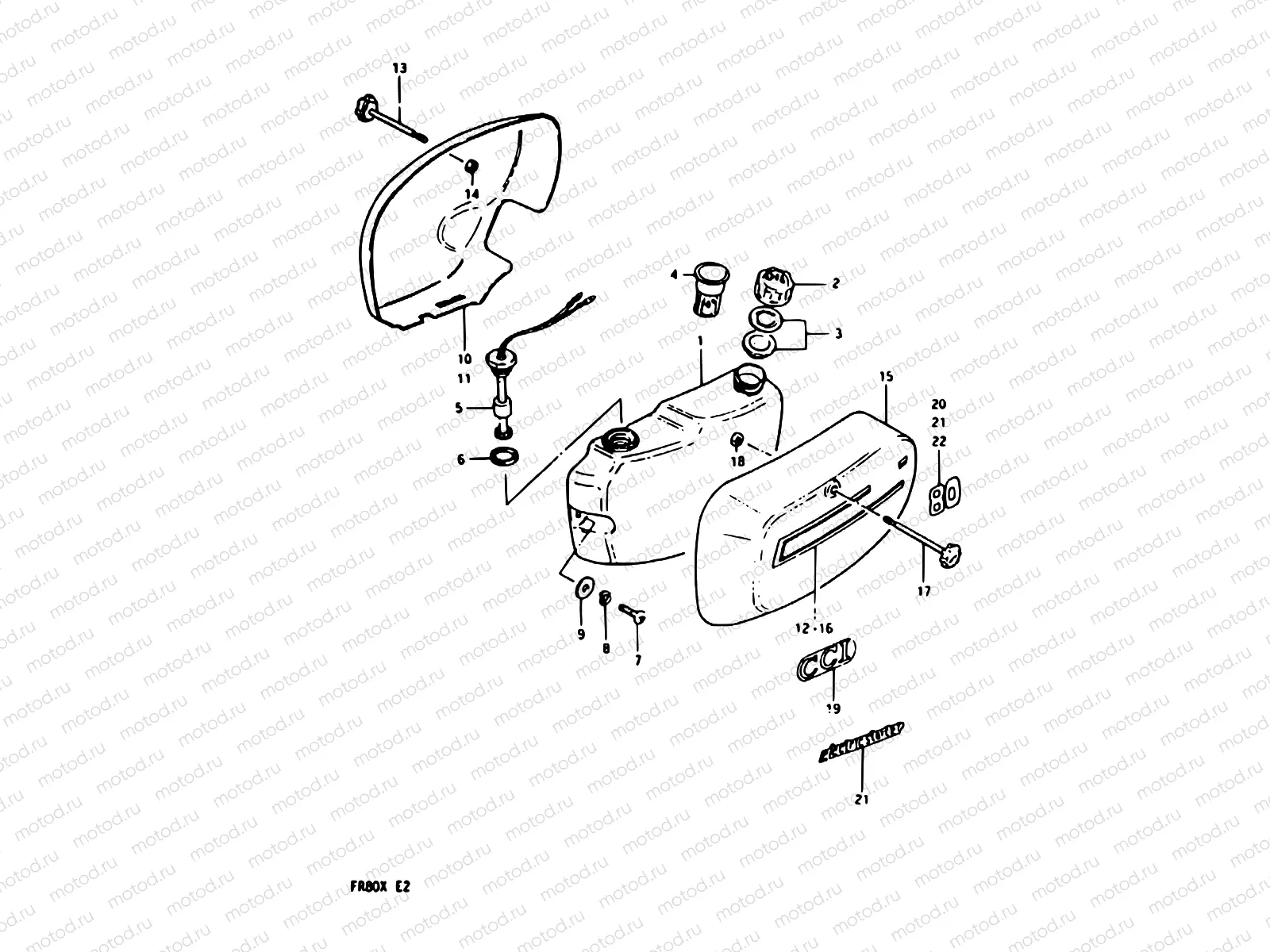 33 - OIL TANK - FRAME COVER (E12, E95)