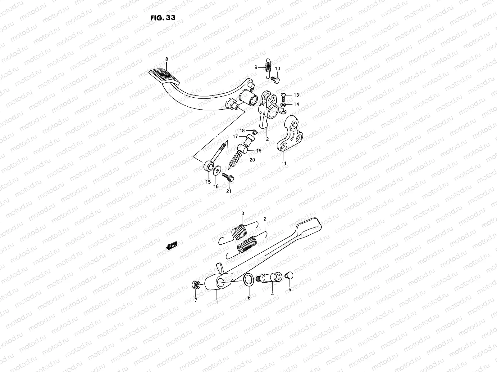 33 - PROP STAND - REAR BRAKE