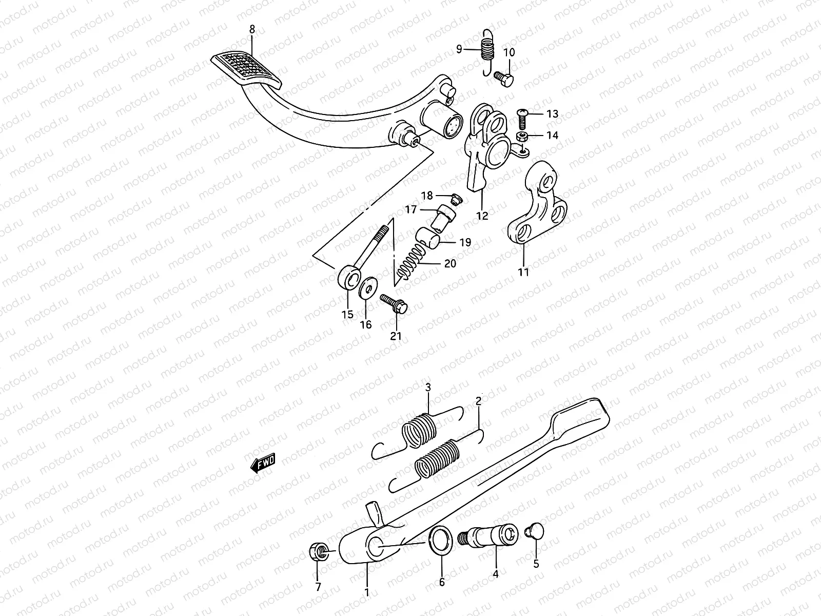 33 - PROP STAND - REAR BRAKE