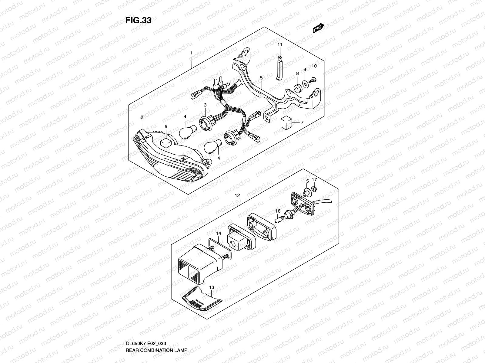 33 - REAR COMBINATION LAMP