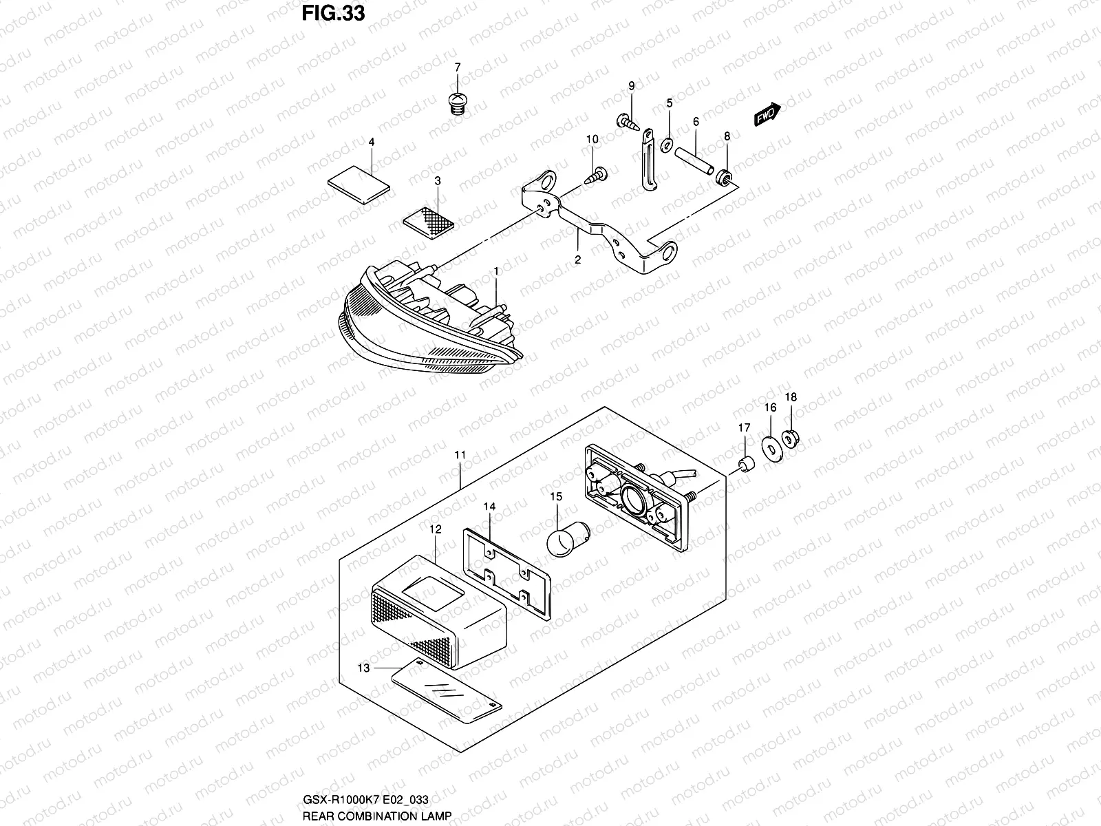 33 - REAR COMBINATION LAMP