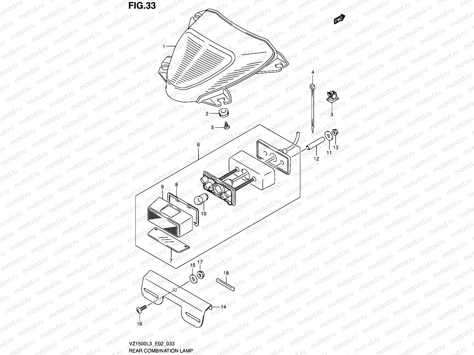 33 - REAR COMBINATION LAMP