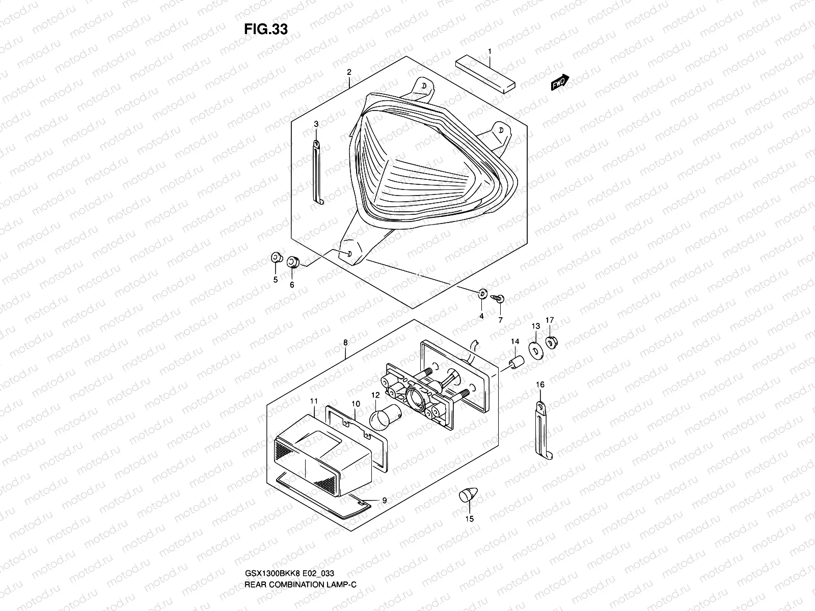 33 - REAR COMBINATION LAMP