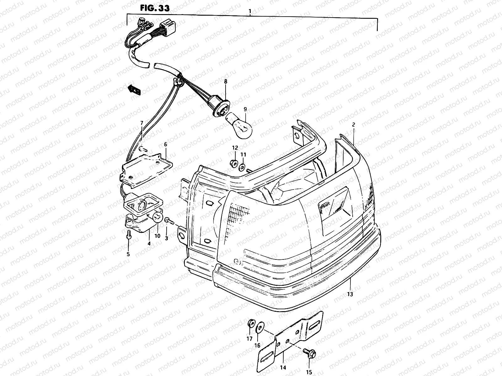 33 - REAR COMBINATION LAMP (E24)