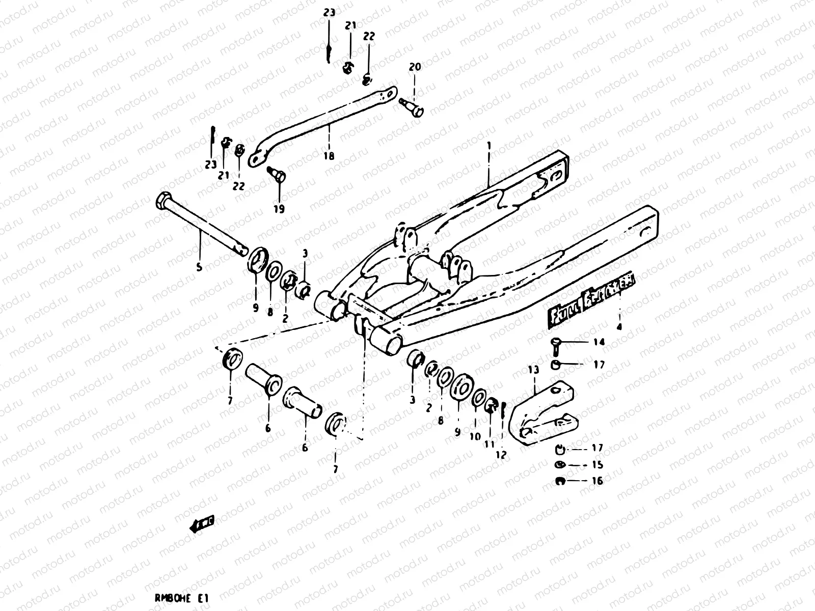 33 - REAR SWINGING ARM (MODEL D)