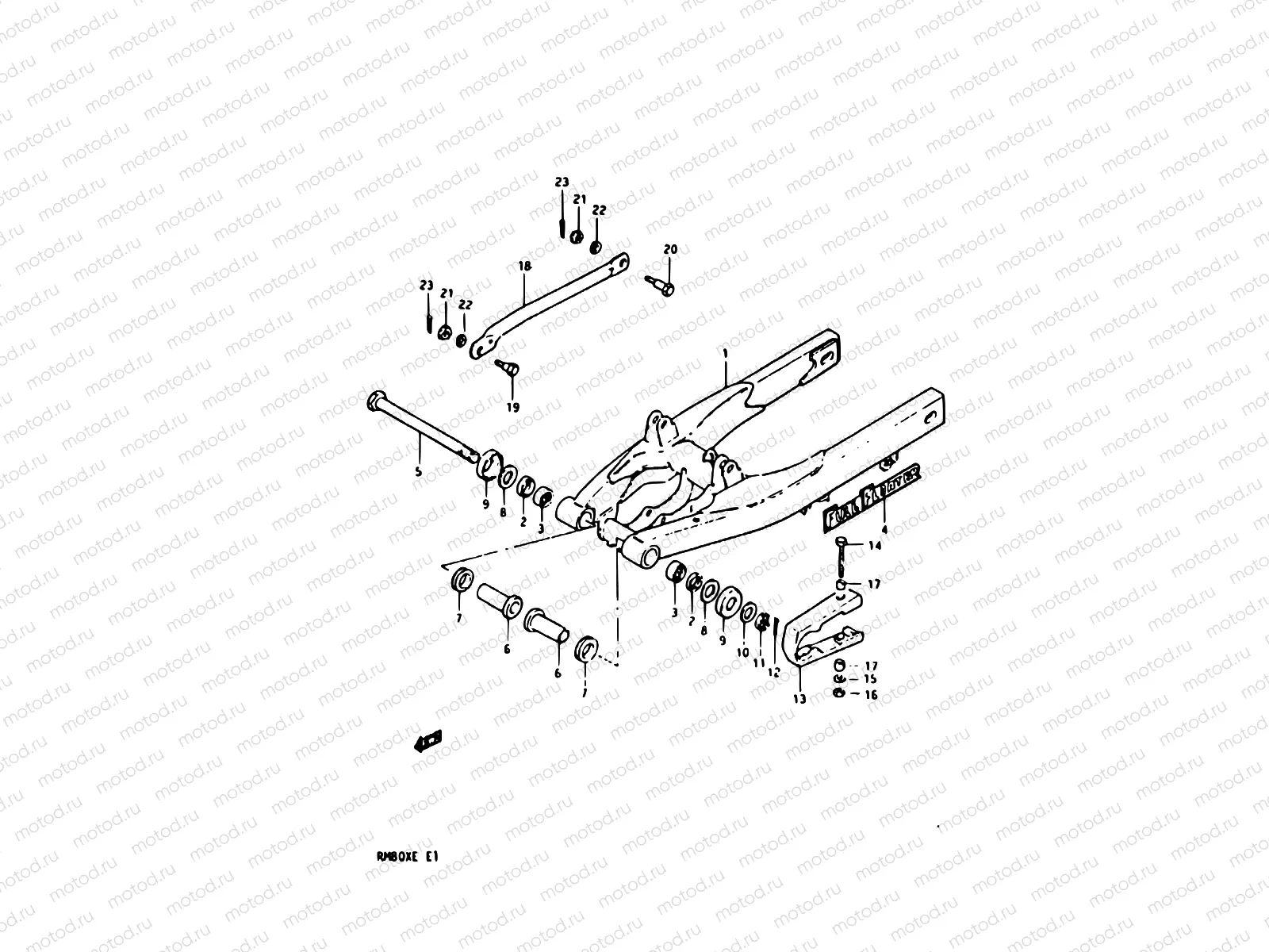 33 - REAR SWINGING ARM (MODEL D)