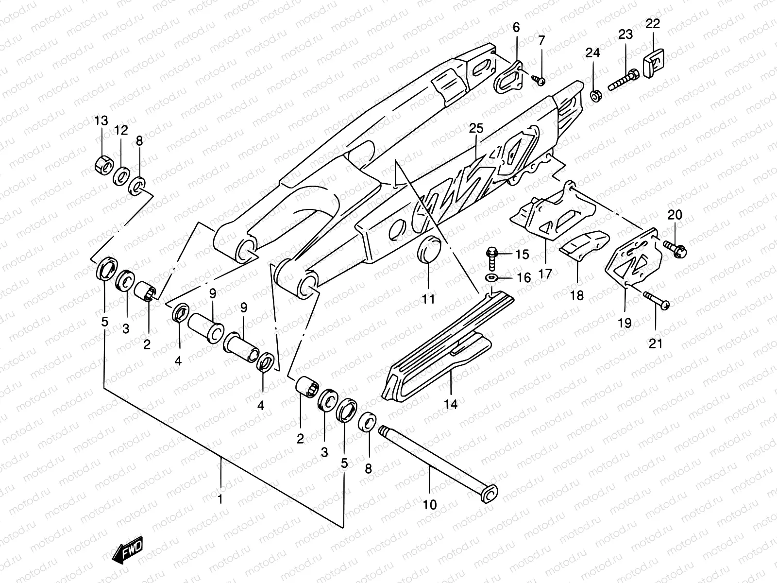33 - REAR SWINGING ARM (MODEL T)