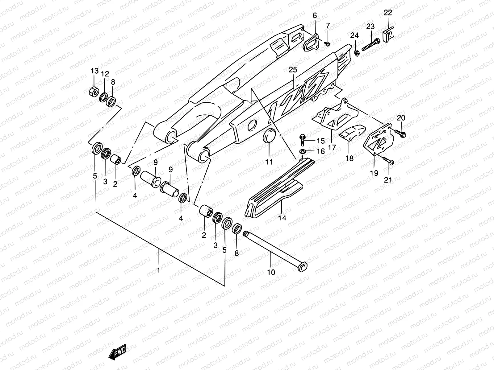 33 - REAR SWINGING ARM (MODEL T)