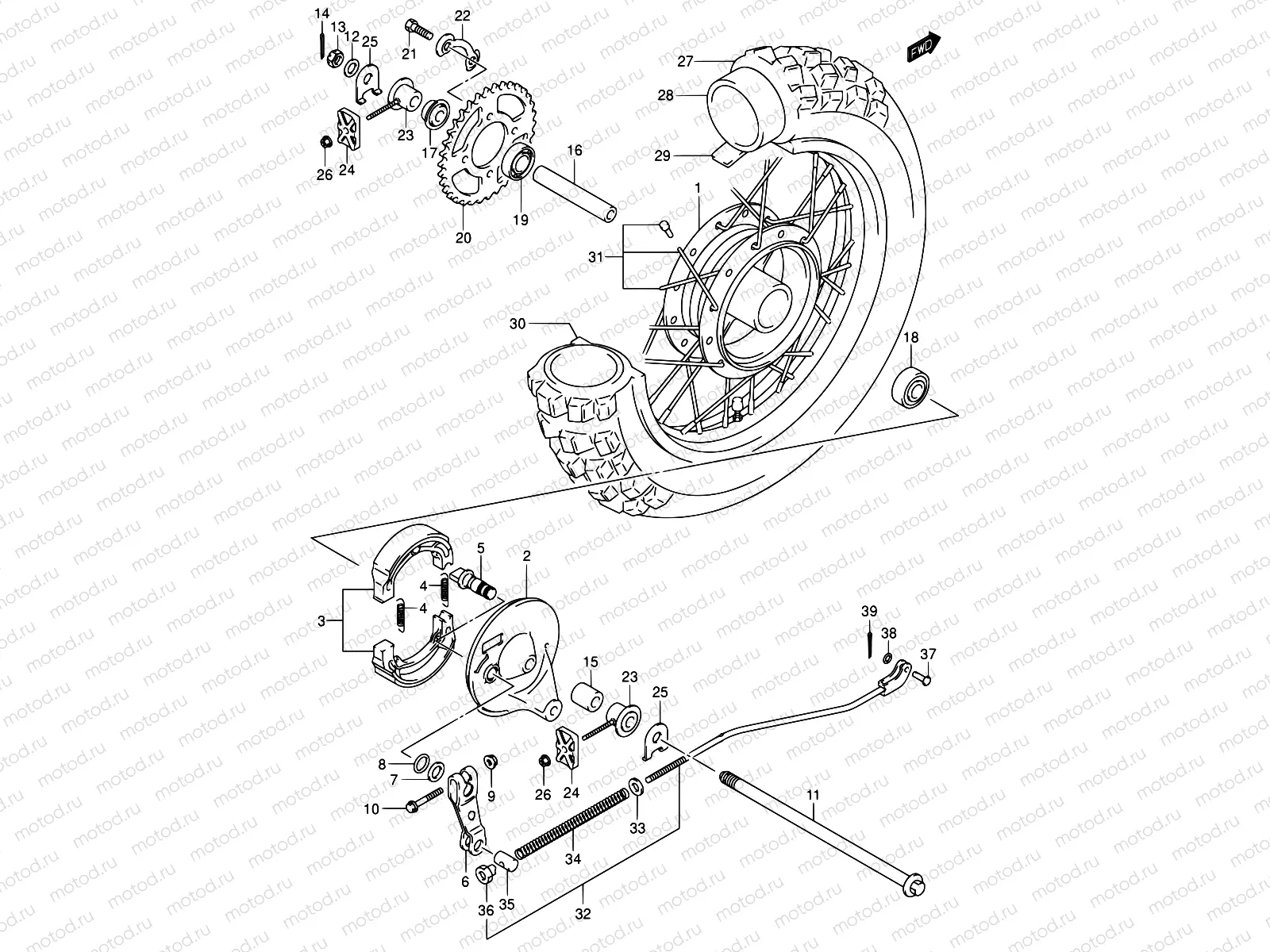 33 - REAR WHEEL