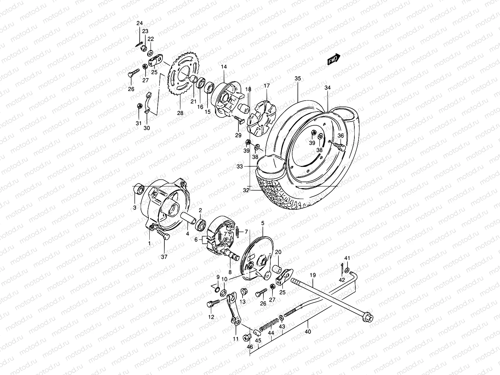 33 - REAR WHEEL