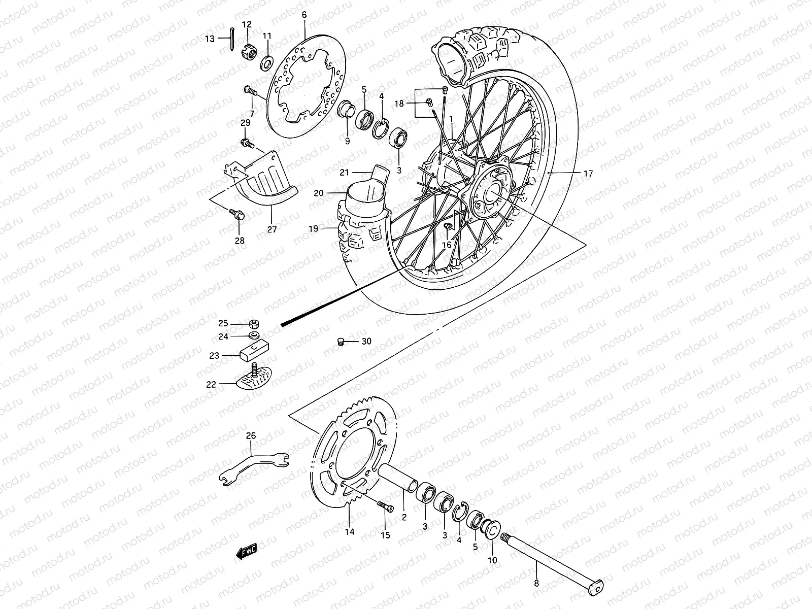33 - REAR WHEEL