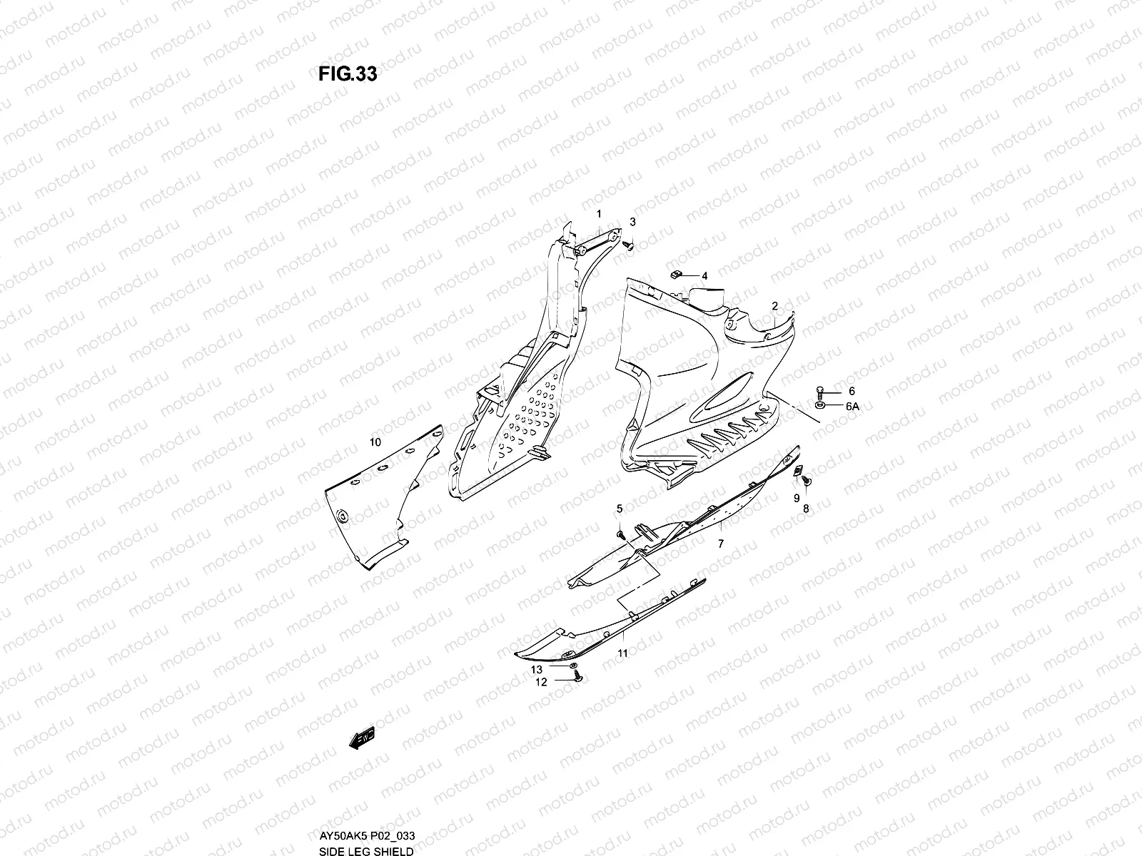 33 - SIDE LEG SHIELD (MODEL K5)