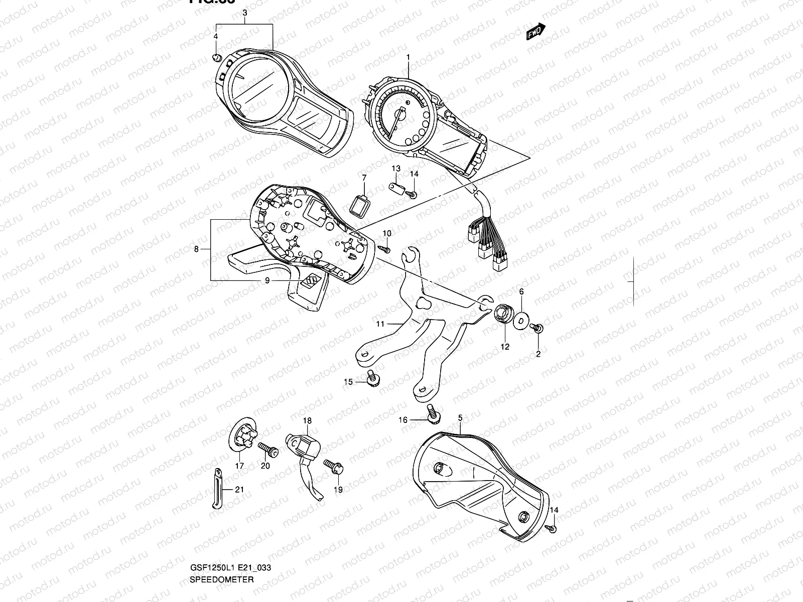 33 - SPEEDOMETER (GSF1250L1 E21)