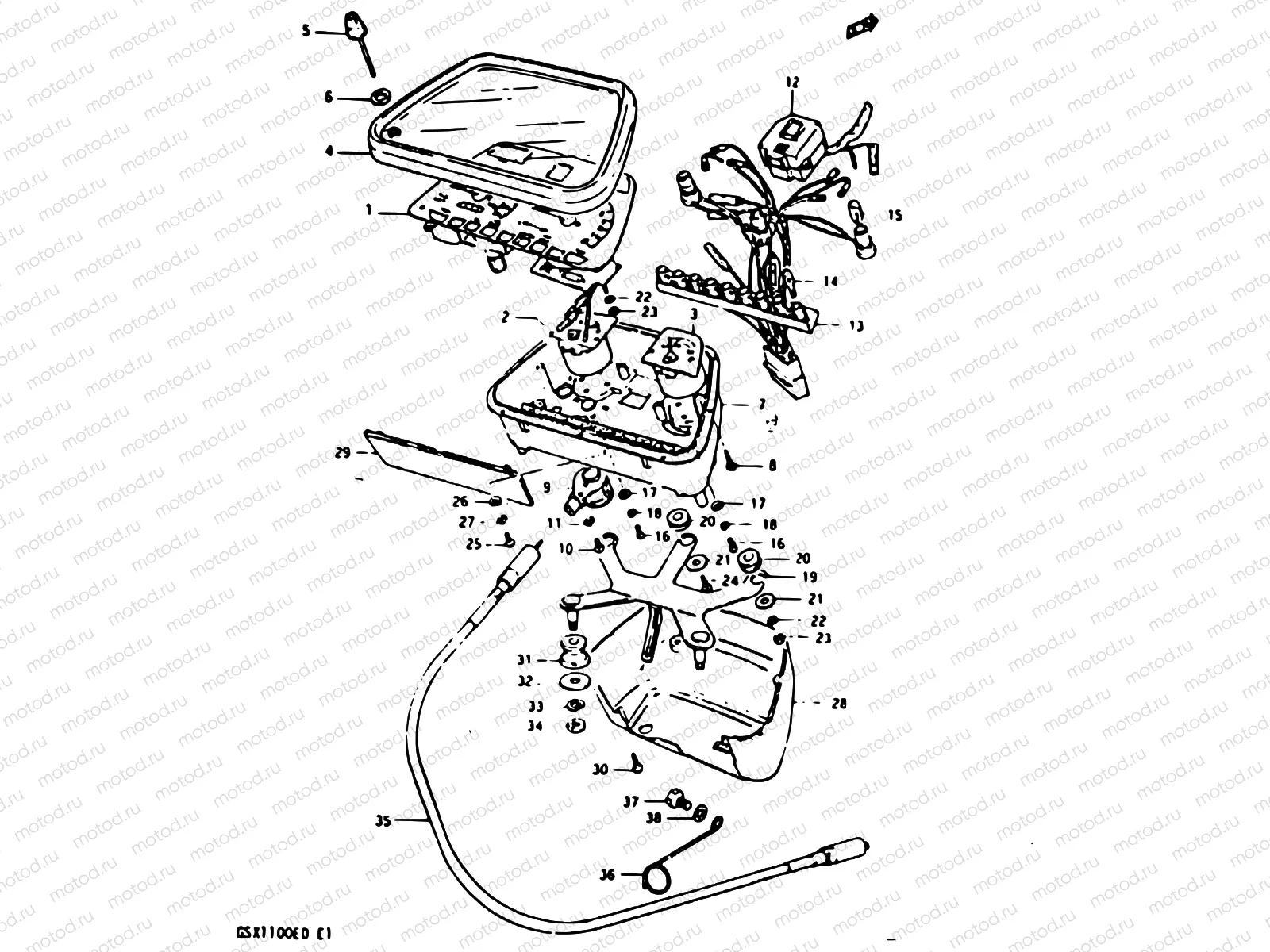 33 - SPEEDOMETER - TACHOMETER (GSX1100ESD)