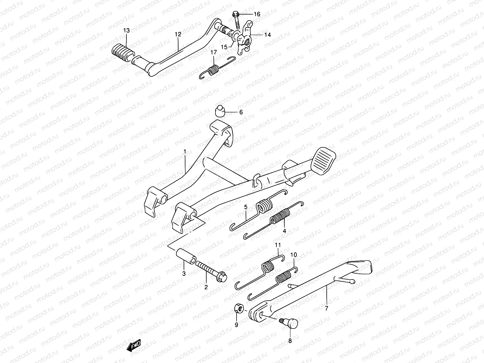 33 - STAND/REAR BRAKE
