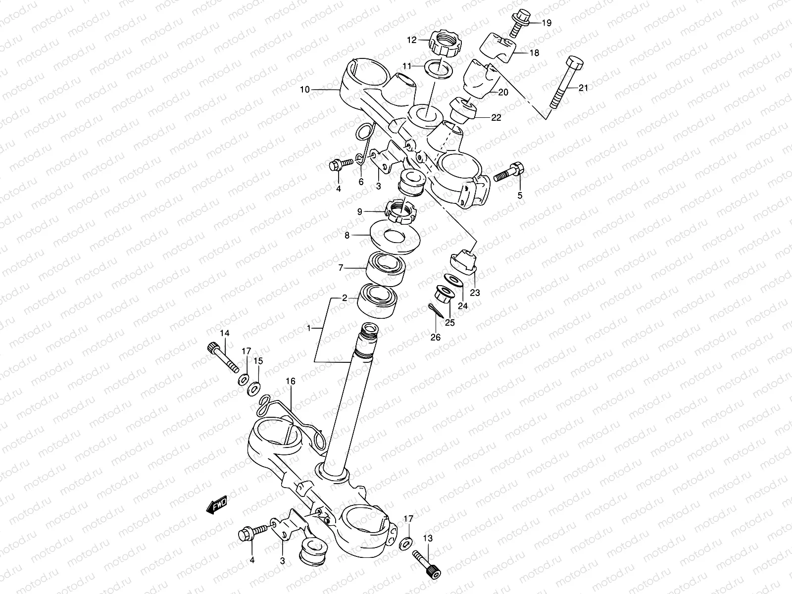 33 - STEERING STEM (MODEL K/L)