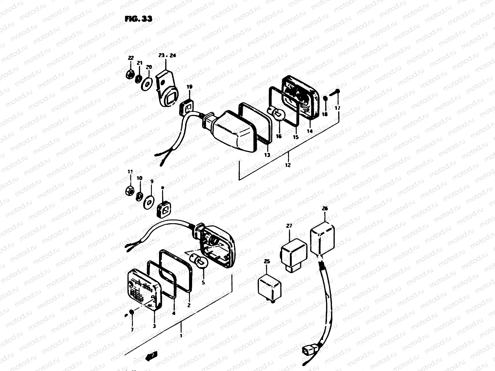 33 - TURN SIGNAL LAMP (E02, E04, E17, E21, E34)