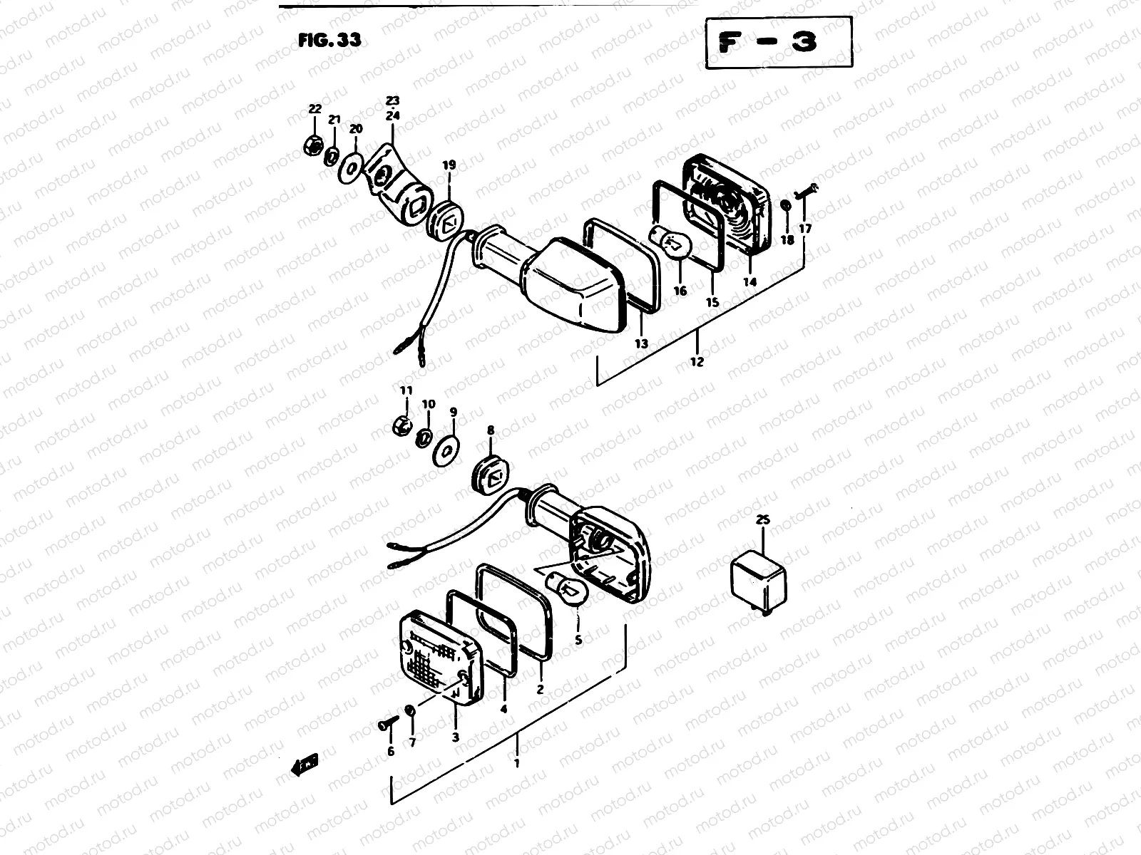 33 - TURN SIGNAL LAMP (E15)