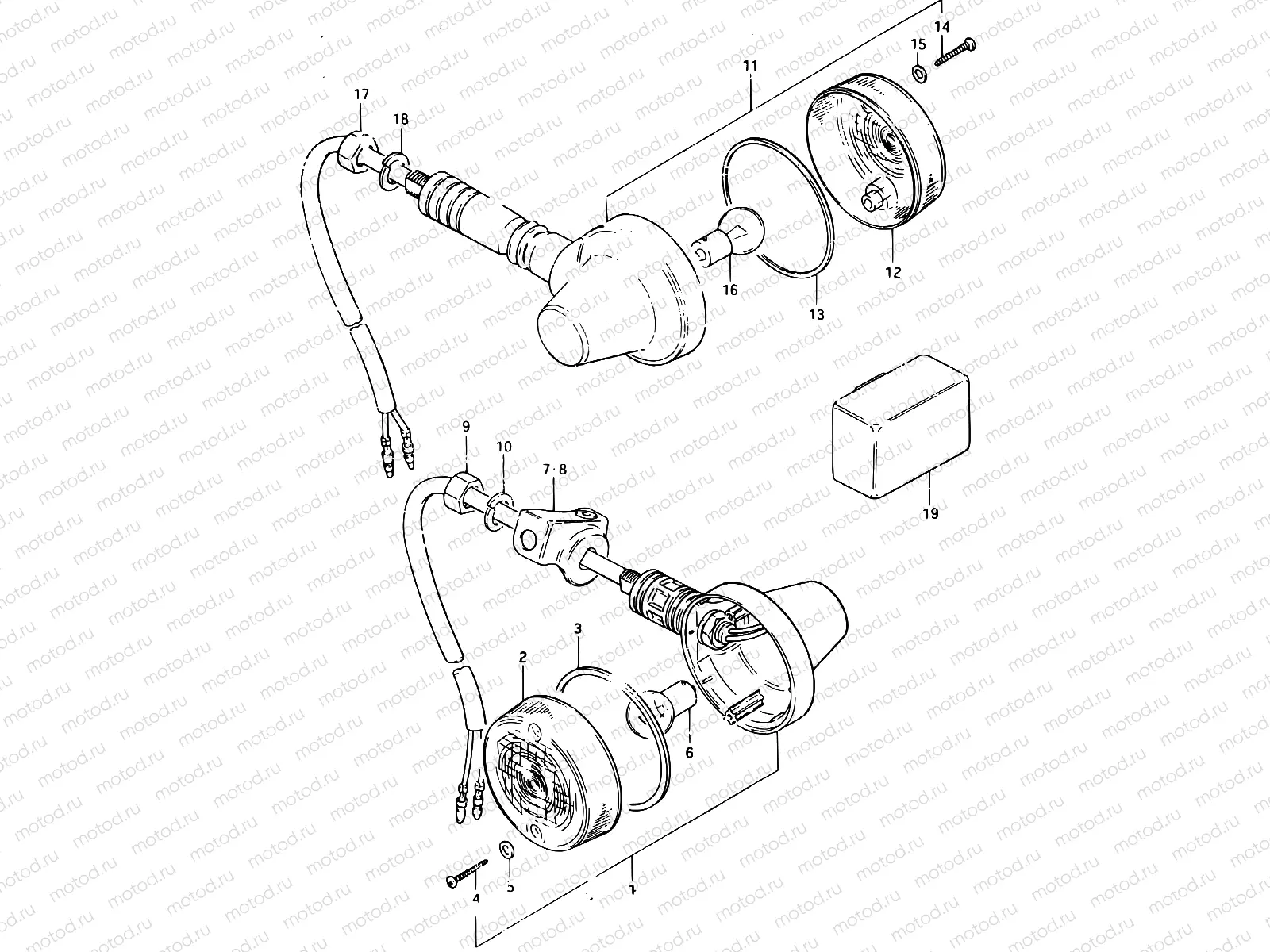 33 - TURN SIGNAL LAMP (E18 : F.NO.TS1252-333130~)