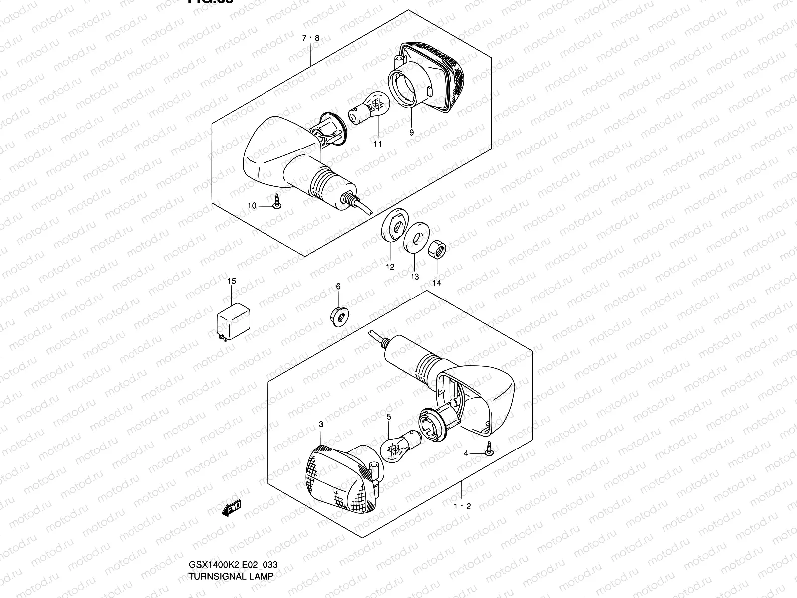 33 - TURNSIGNAL LAMP (E24,~F.NO.100196)