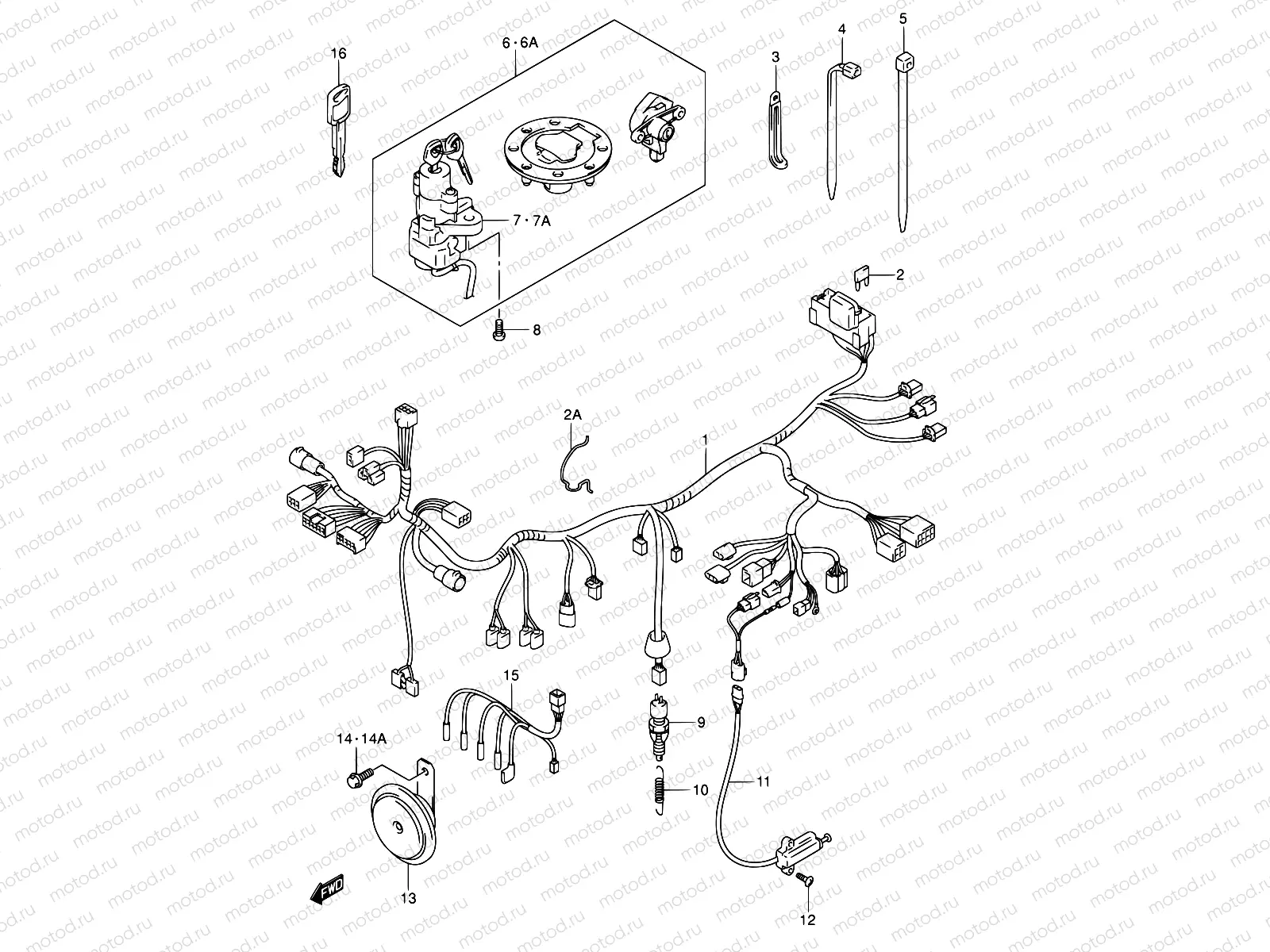 33 - WIRING HARNESS (GSF600Y/UY/K1/K2/UK1/UK2)