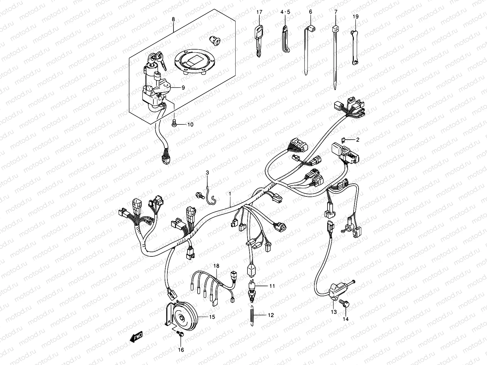 33 - WIRING HARNESS (GSF650K5/K6/UK5/UK6)