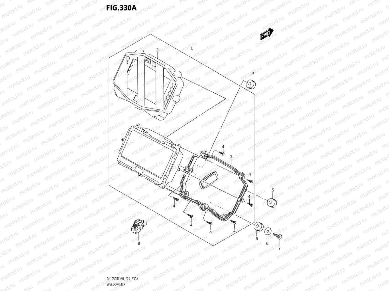 330A - SPEEDOMETER (DL1050RQ)
