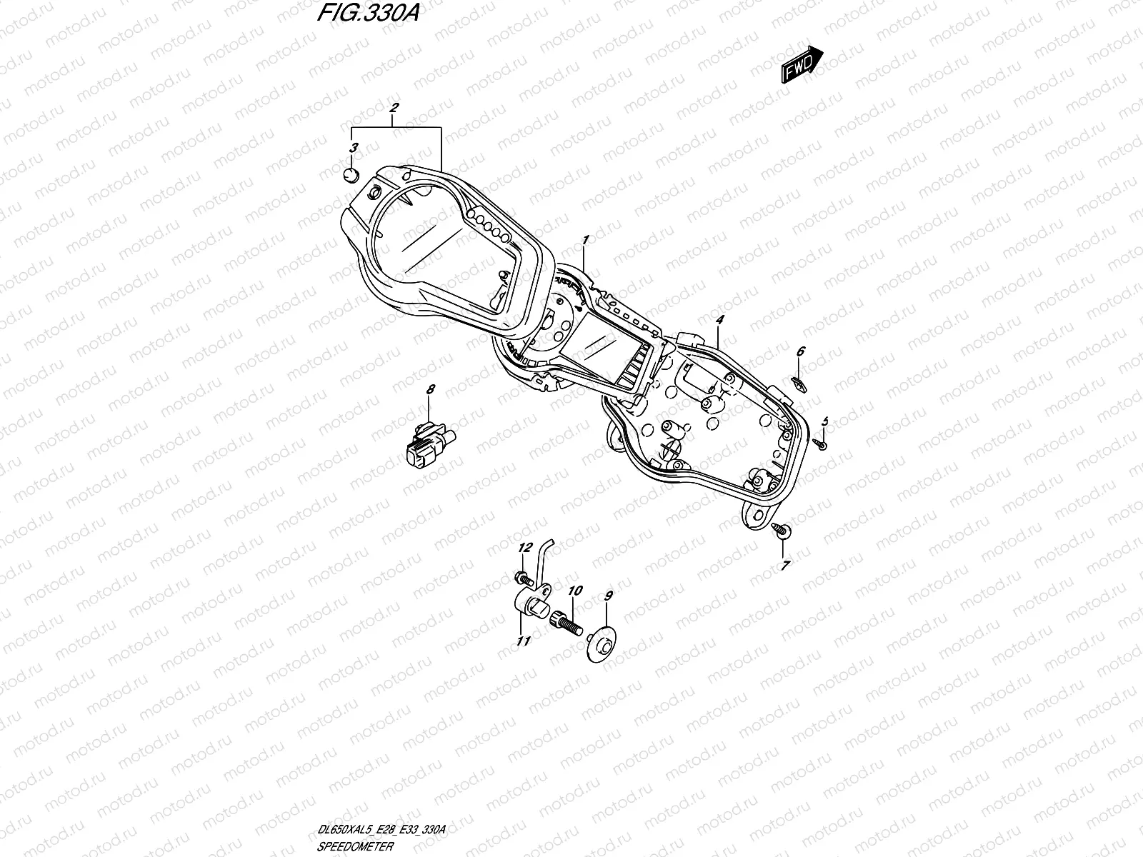 330A - SPEEDOMETER (DL650XAL5 E28)